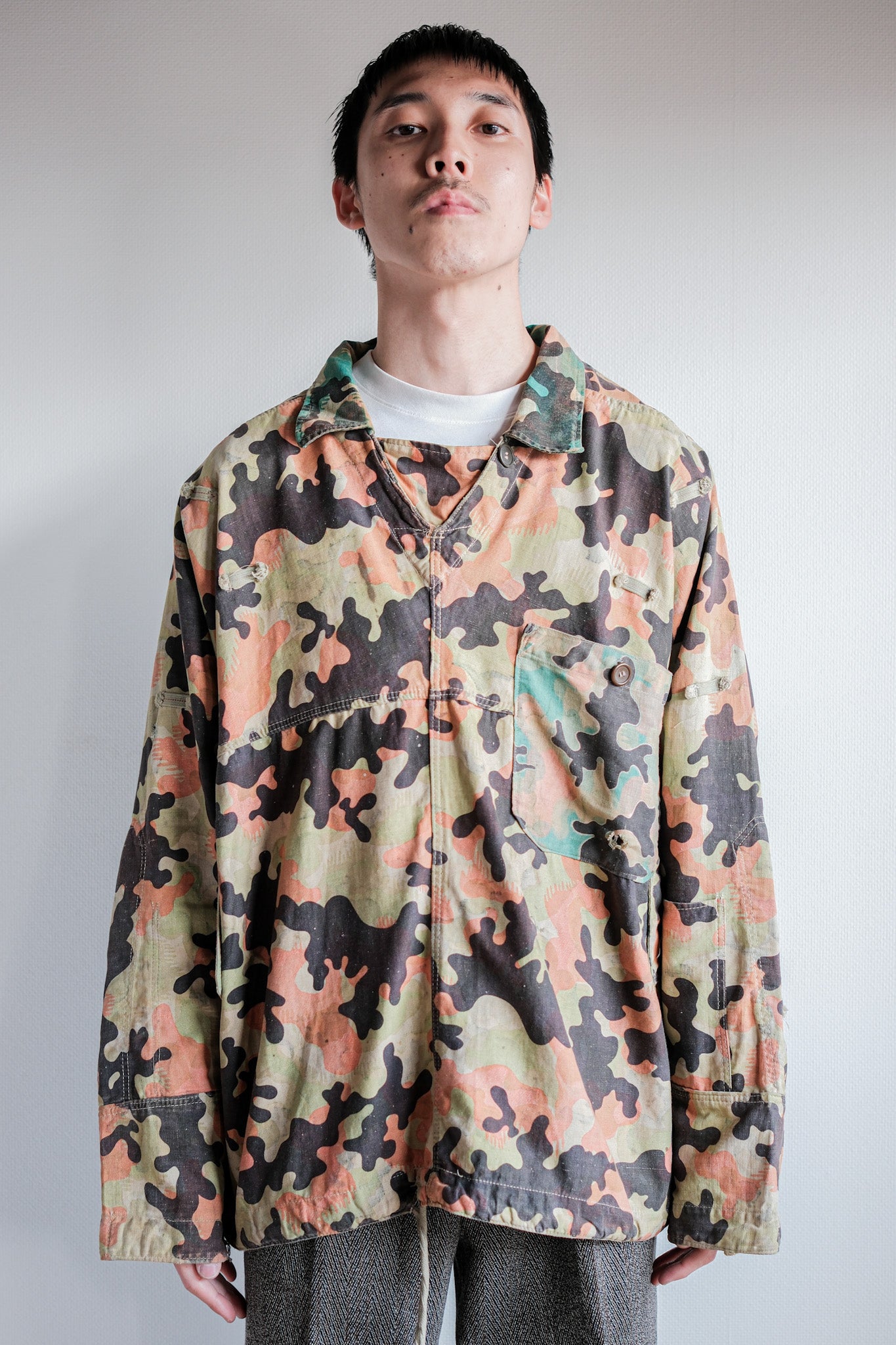 【~50's】Czechoslovakian Army Dubaky Camouflage Reversible Smock