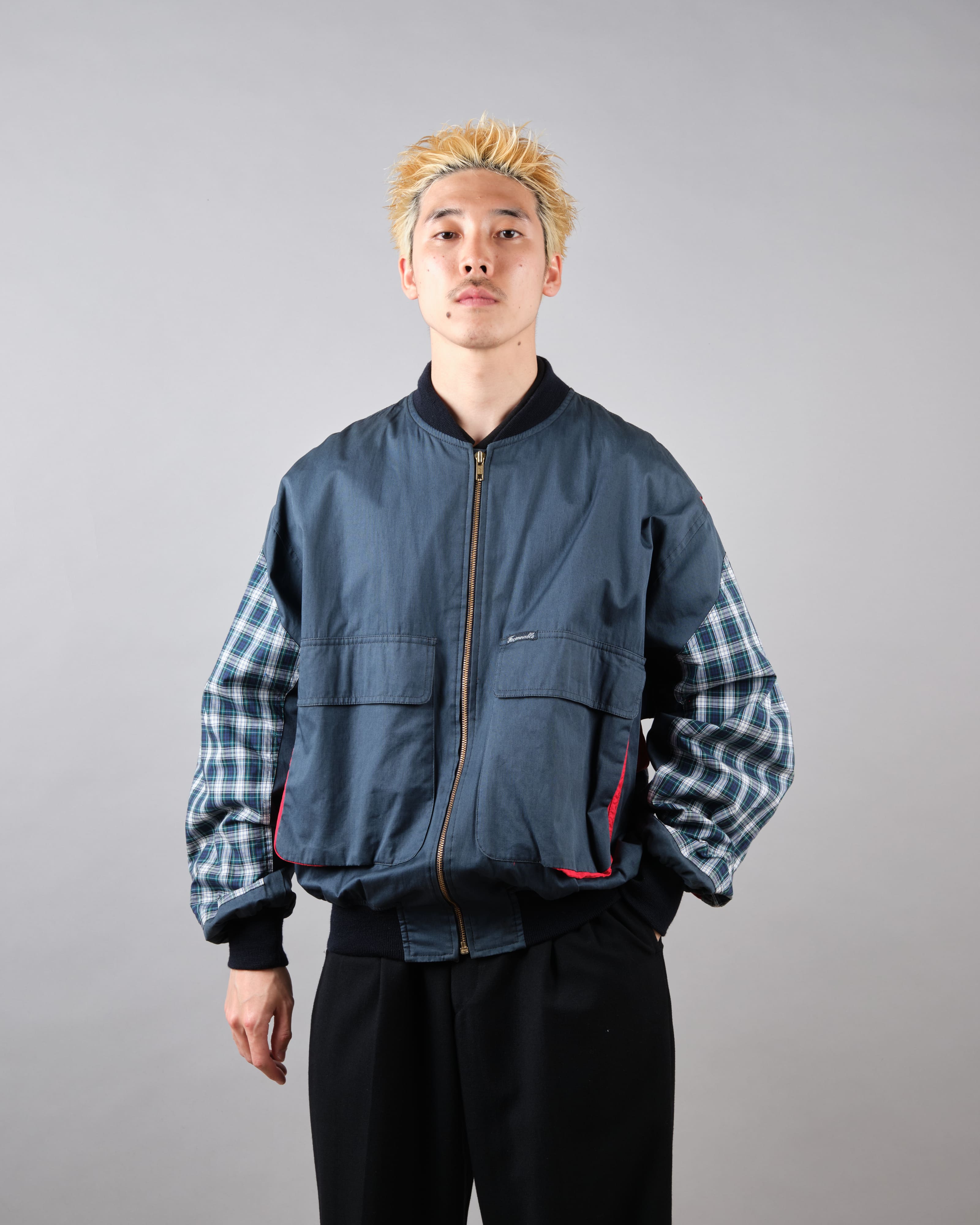 【~80's】Vintage Façonnable Cotton Nylon Crazy Pattern Blouson Size.5