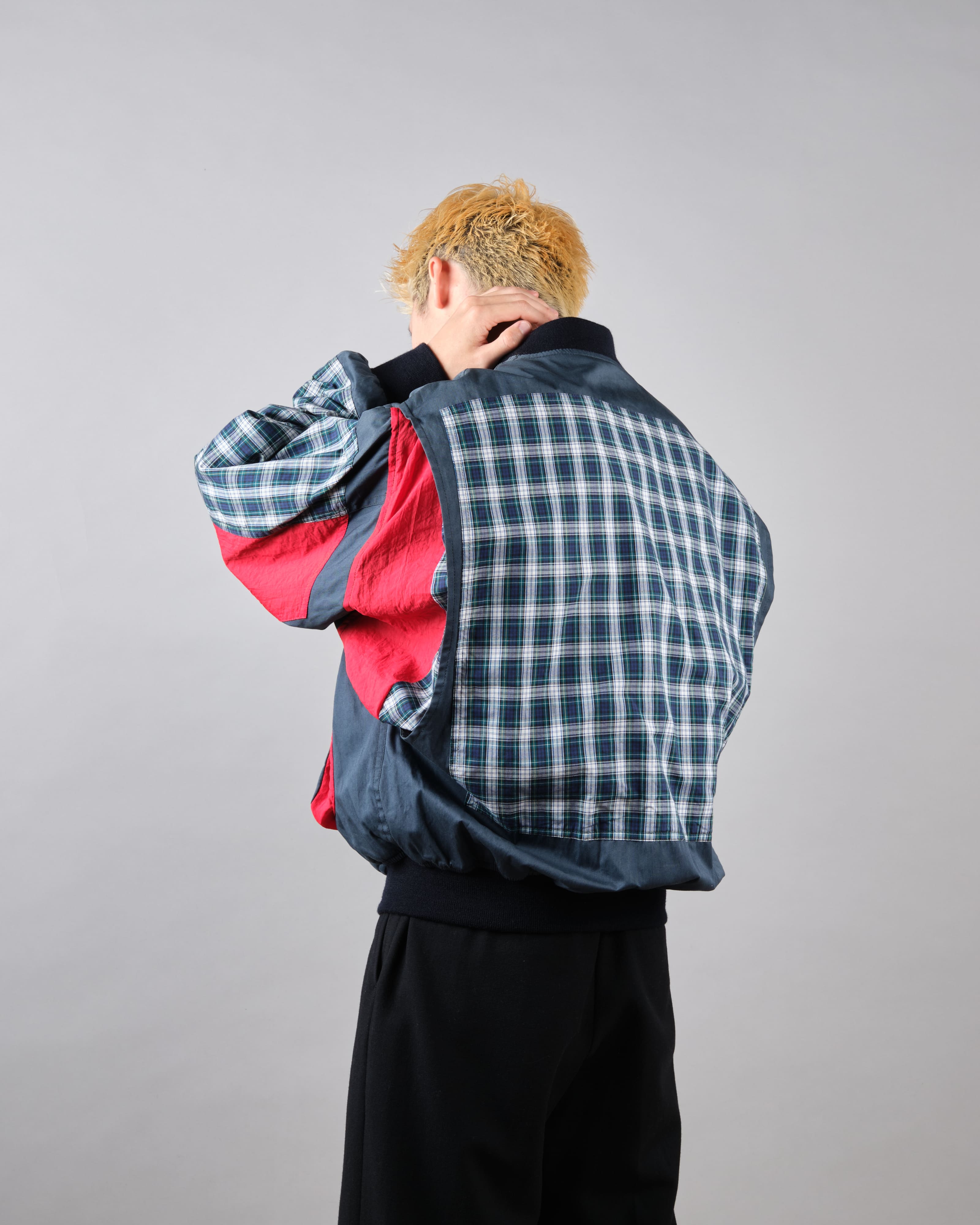 【~80's】Vintage Façonnable Cotton Nylon Crazy Pattern Blouson Size.5