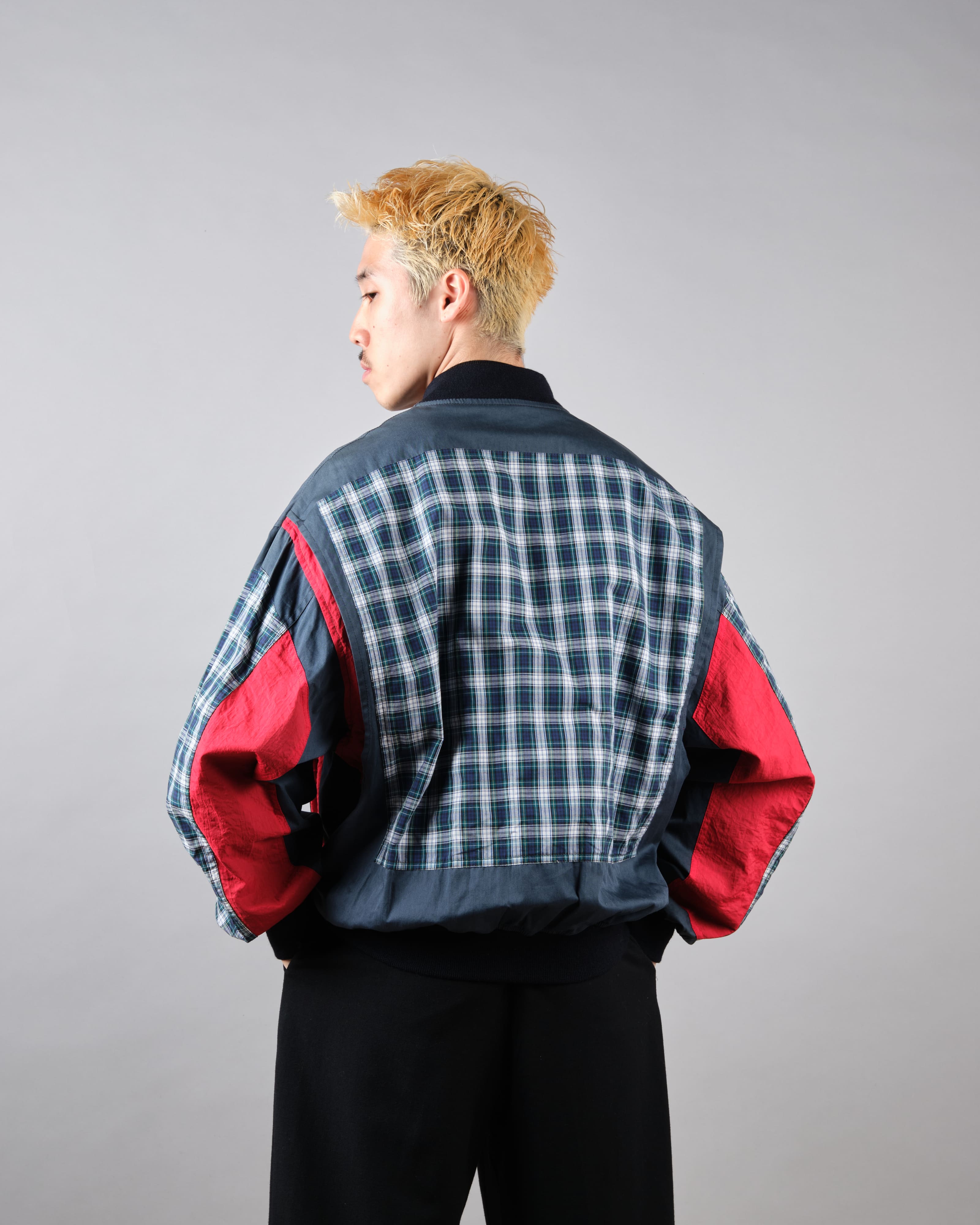【~80's】Vintage Façonnable Cotton Nylon Crazy Pattern Blouson Size.5
