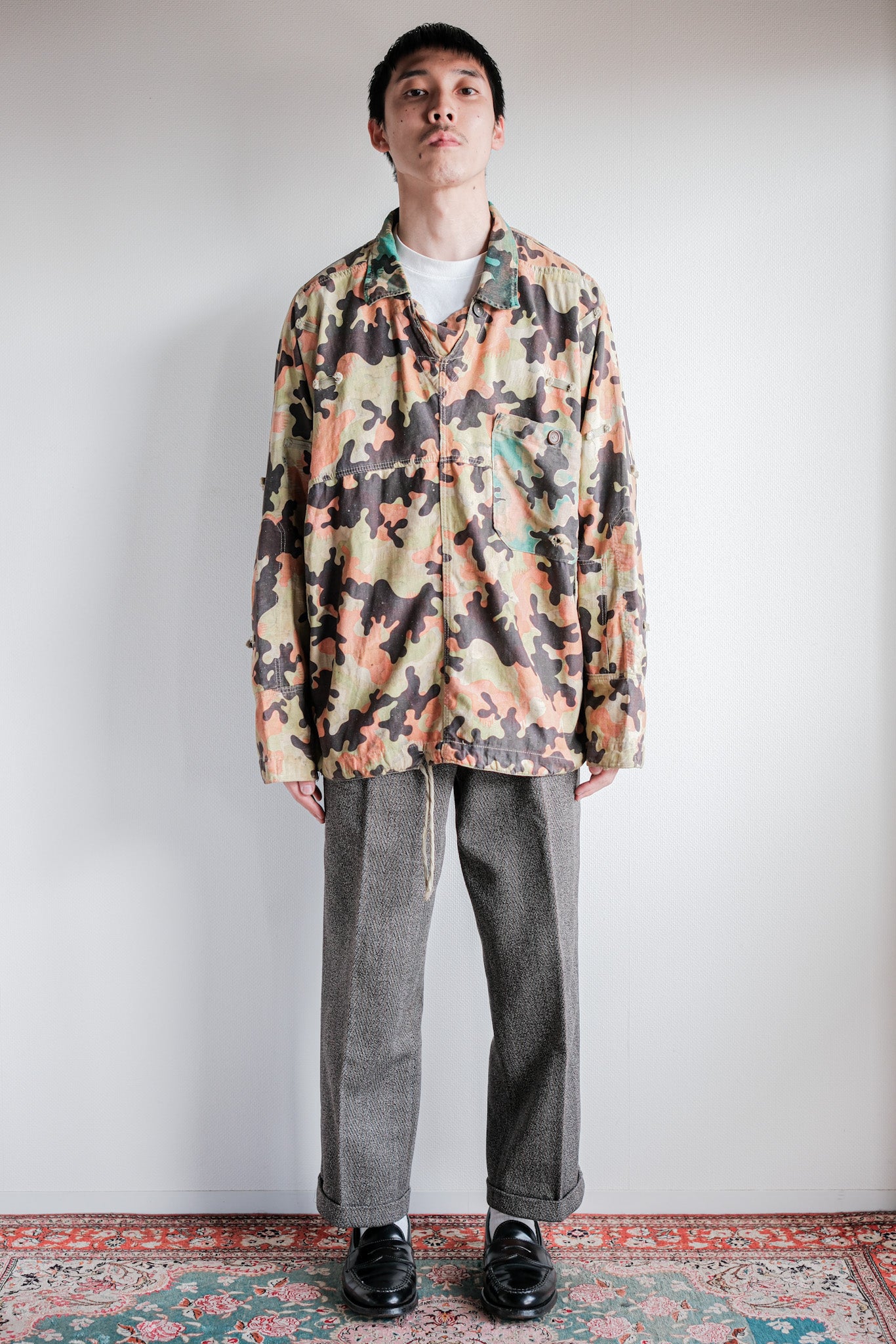 【~50's】Czechoslovakian Army Dubaky Camouflage Reversible Smock