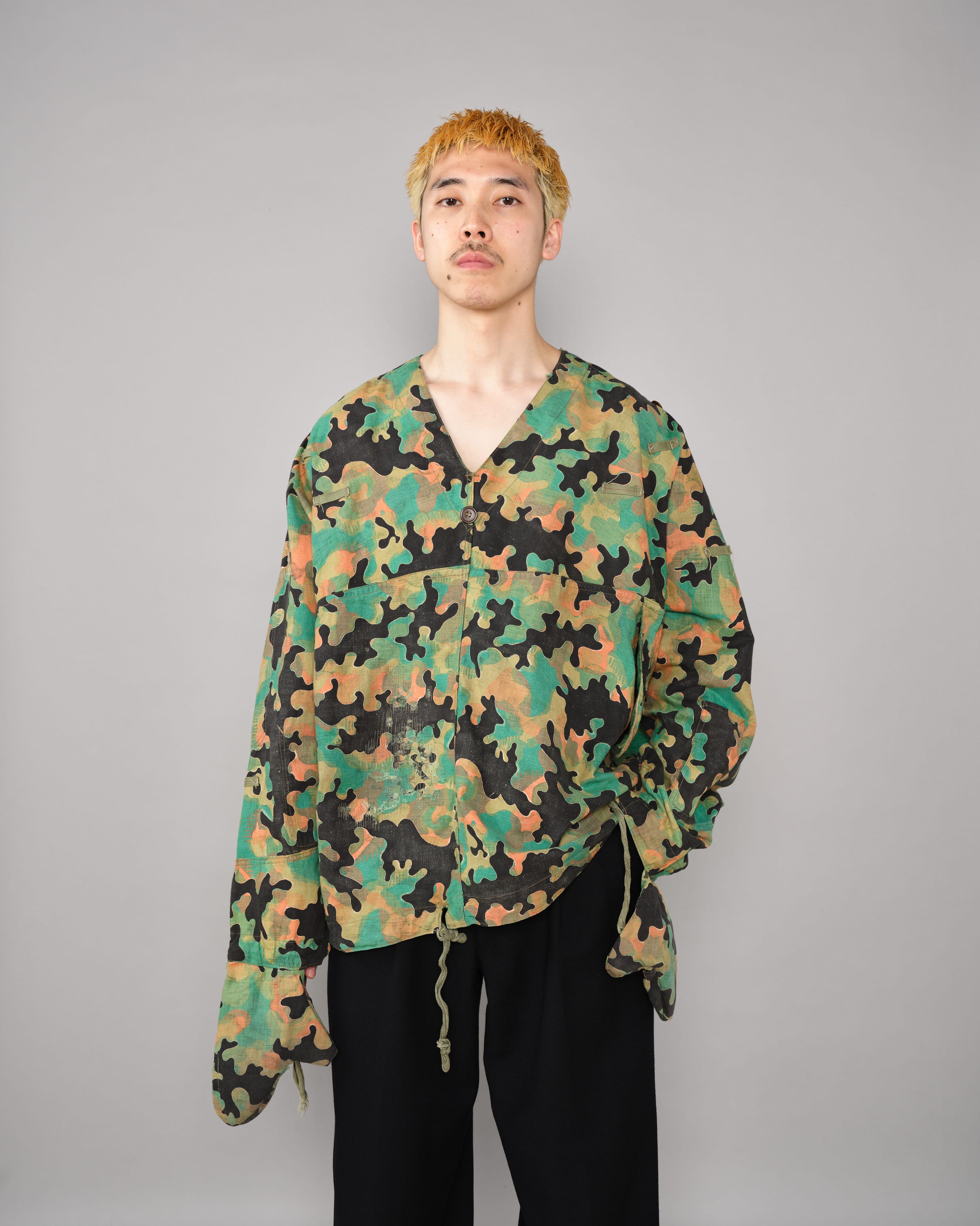 【~50’s】Czechoslovakian Army Dubaky Camouflage Reversible Smock With Gloves "Modified"