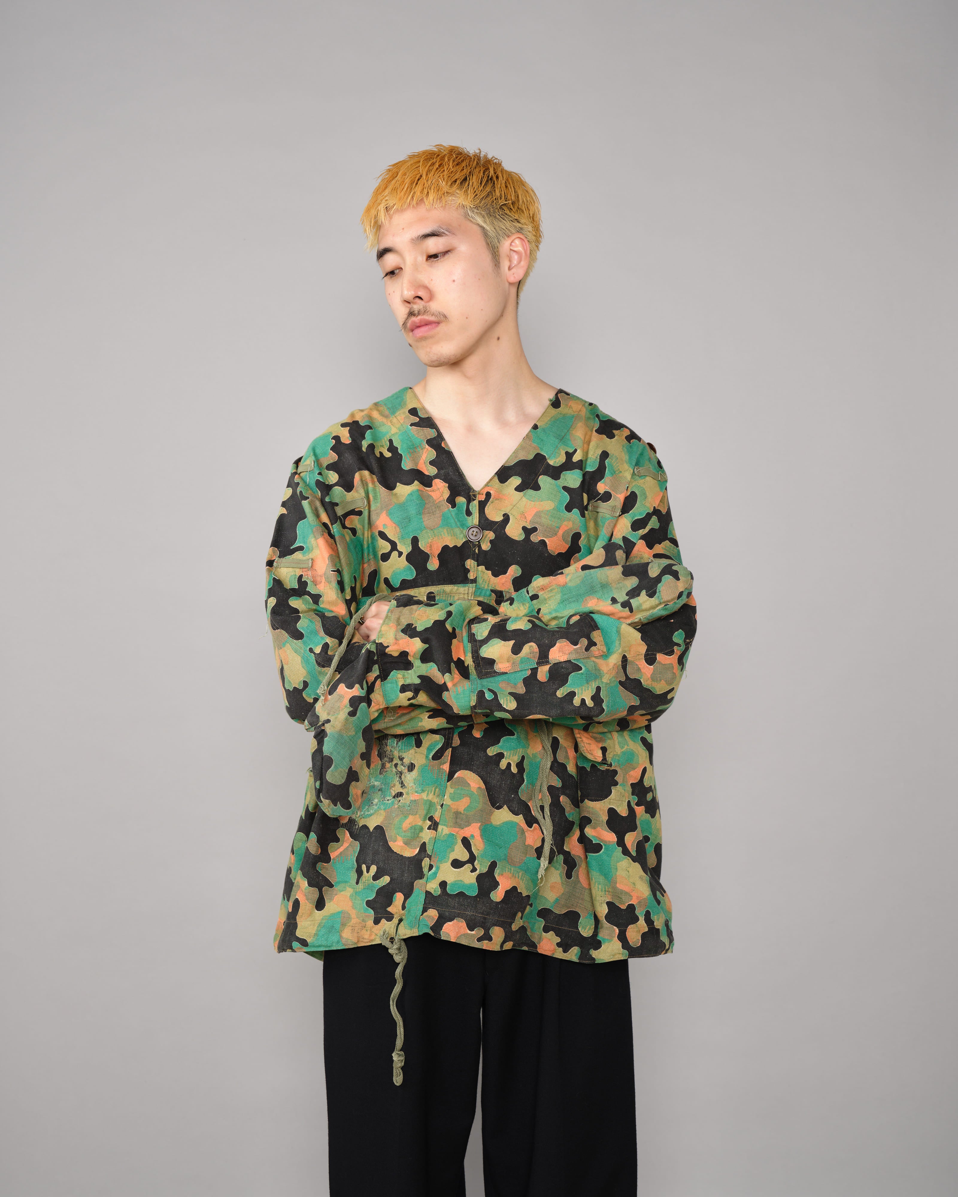 【~50’s】Czechoslovakian Army Dubaky Camouflage Reversible Smock With Gloves "Modified"