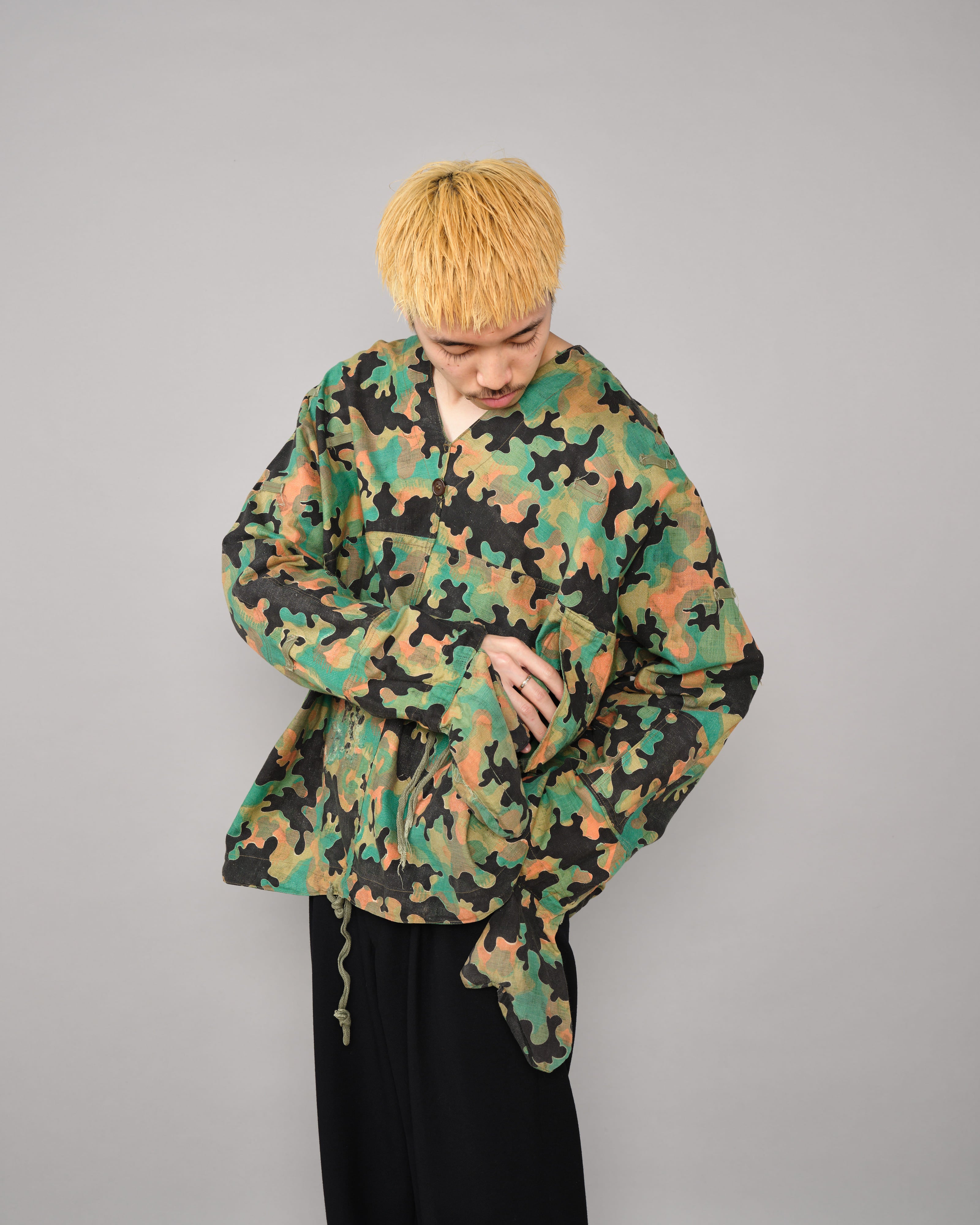 【~50’s】Czechoslovakian Army Dubaky Camouflage Reversible Smock With Gloves "Modified"