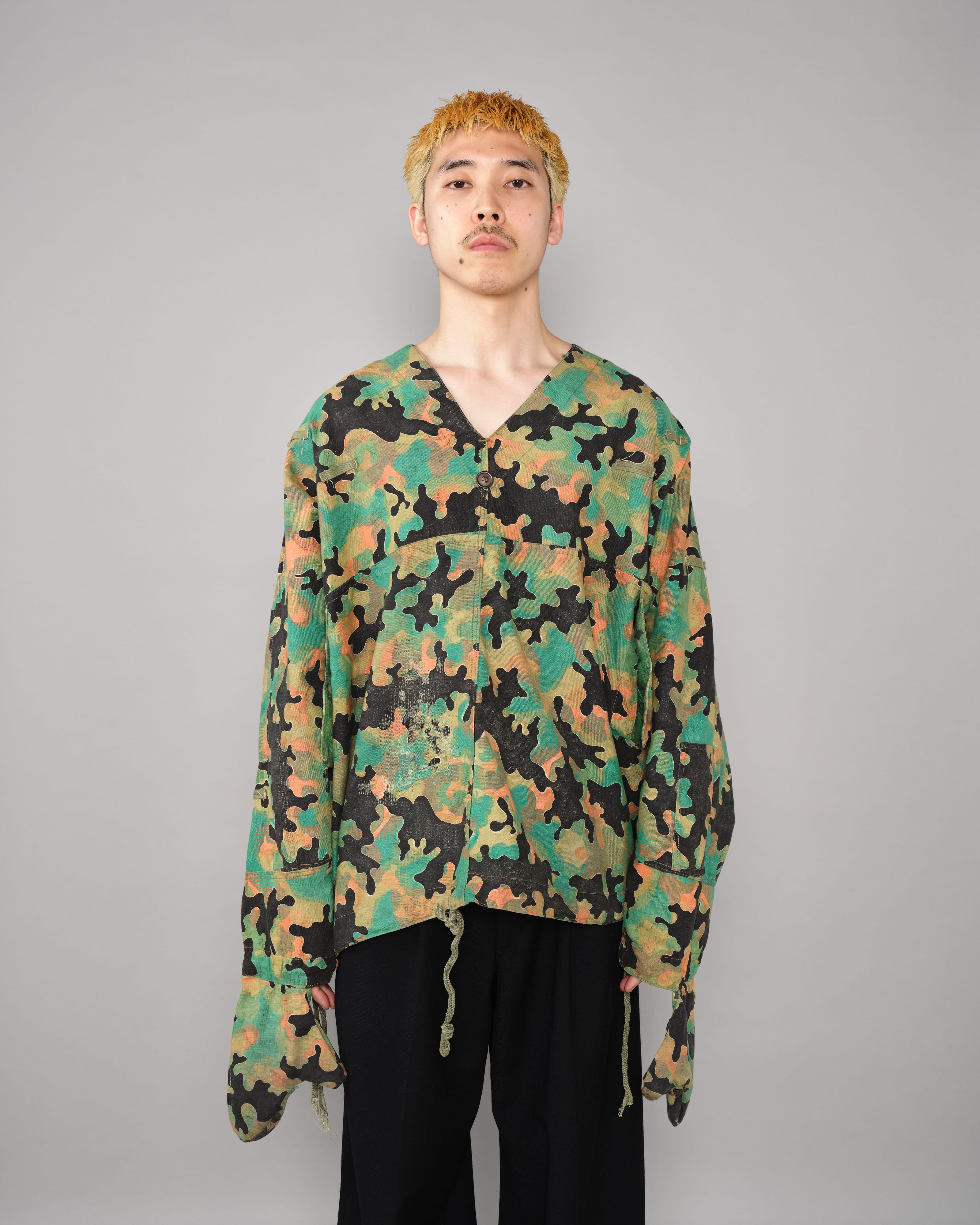 【~50’s】Czechoslovakian Army Dubaky Camouflage Reversible Smock With Gloves "Modified"