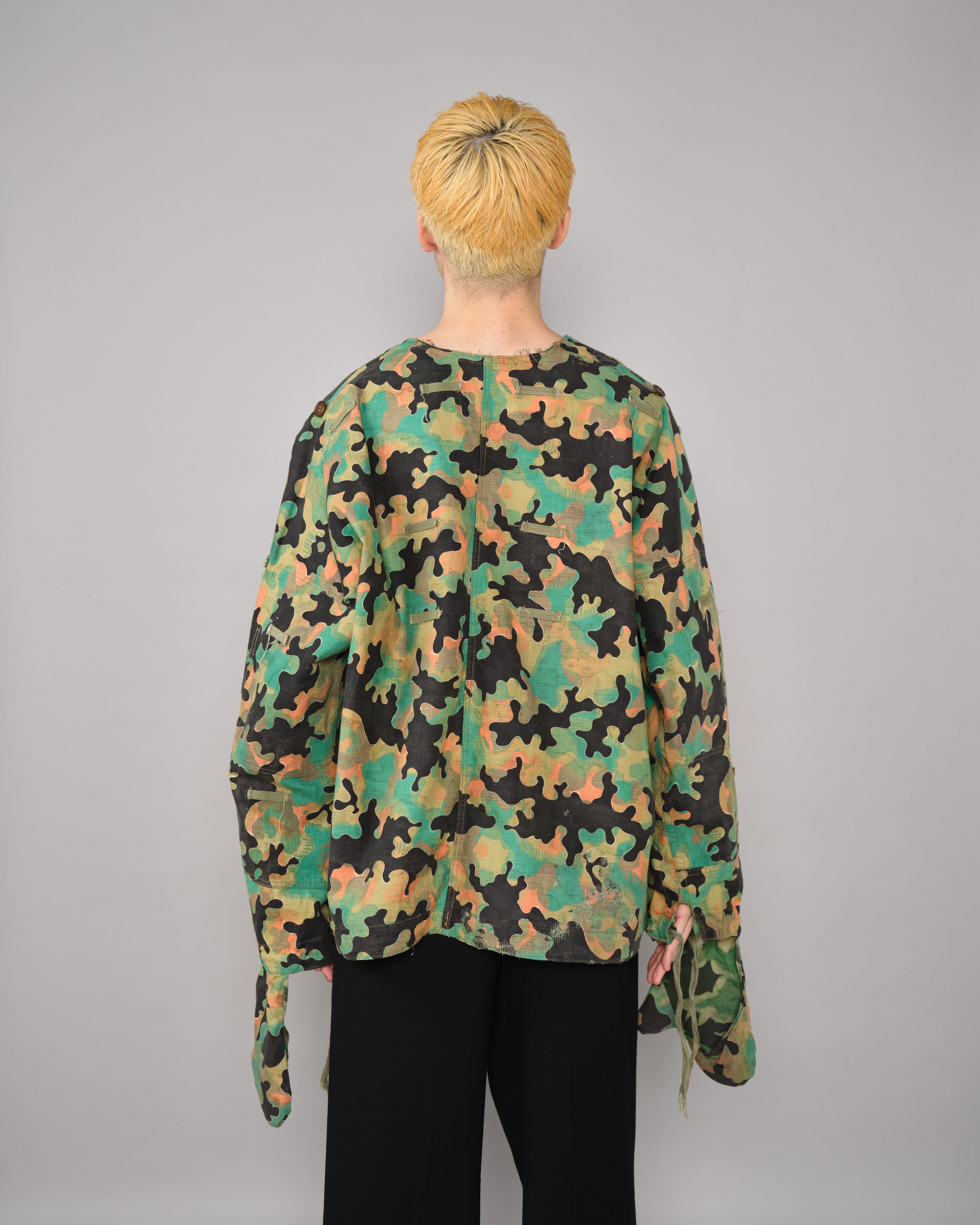 【~50’s】Czechoslovakian Army Dubaky Camouflage Reversible Smock With Gloves "Modified"