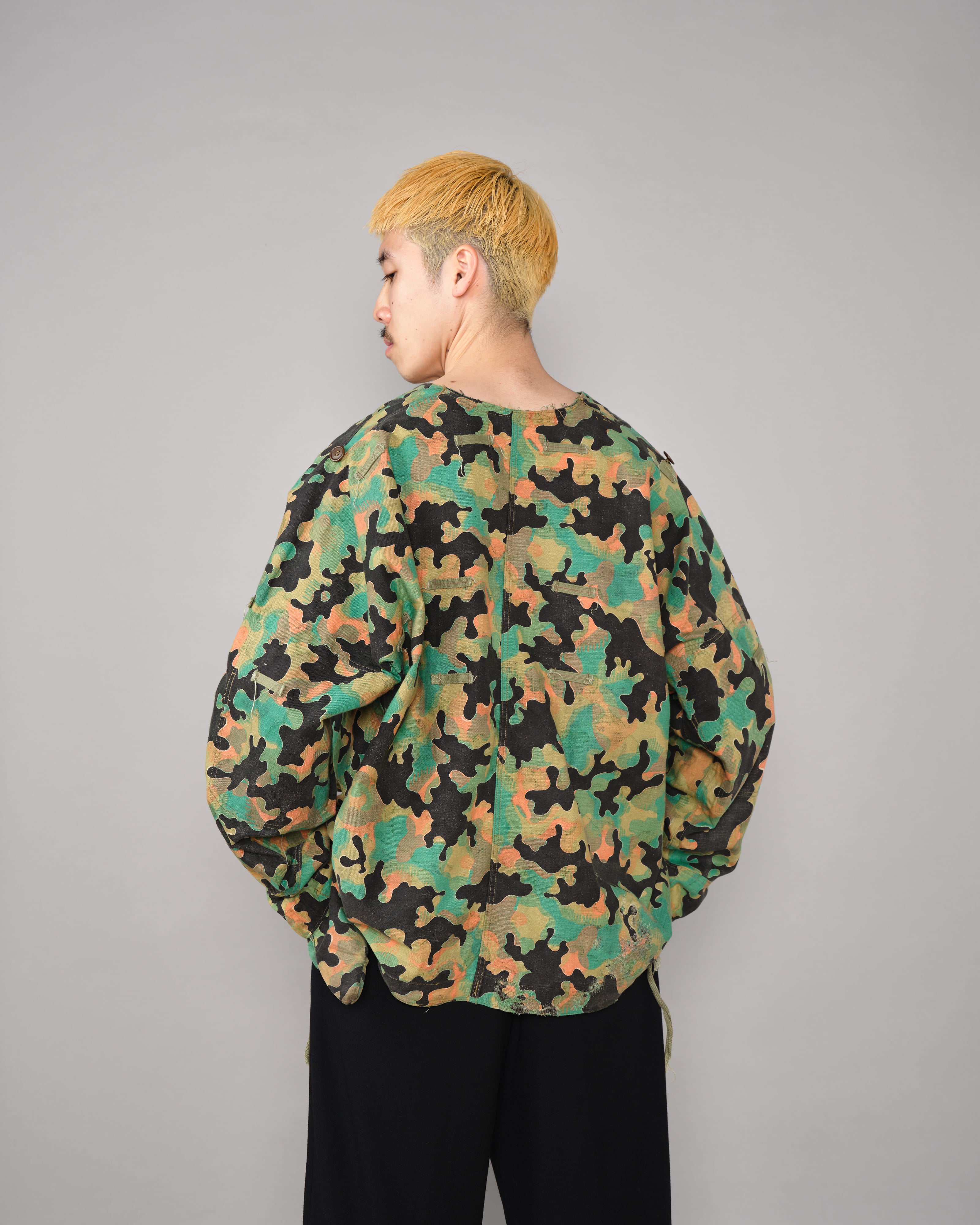 【~50’s】Czechoslovakian Army Dubaky Camouflage Reversible Smock With Gloves "Modified"