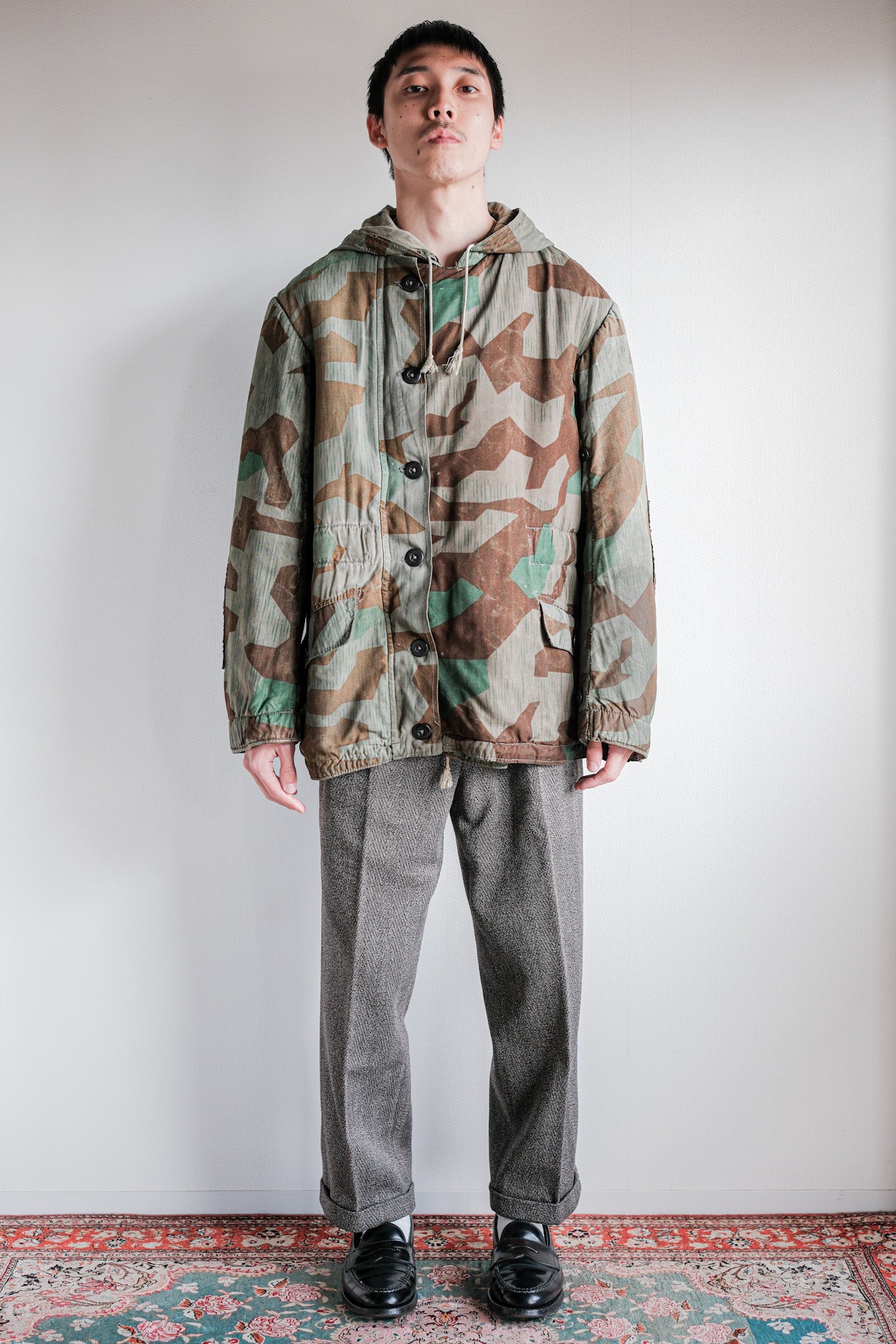 【~40's】WWⅡ German Army Splinter Camouflage 43 Pattern Winter Parka