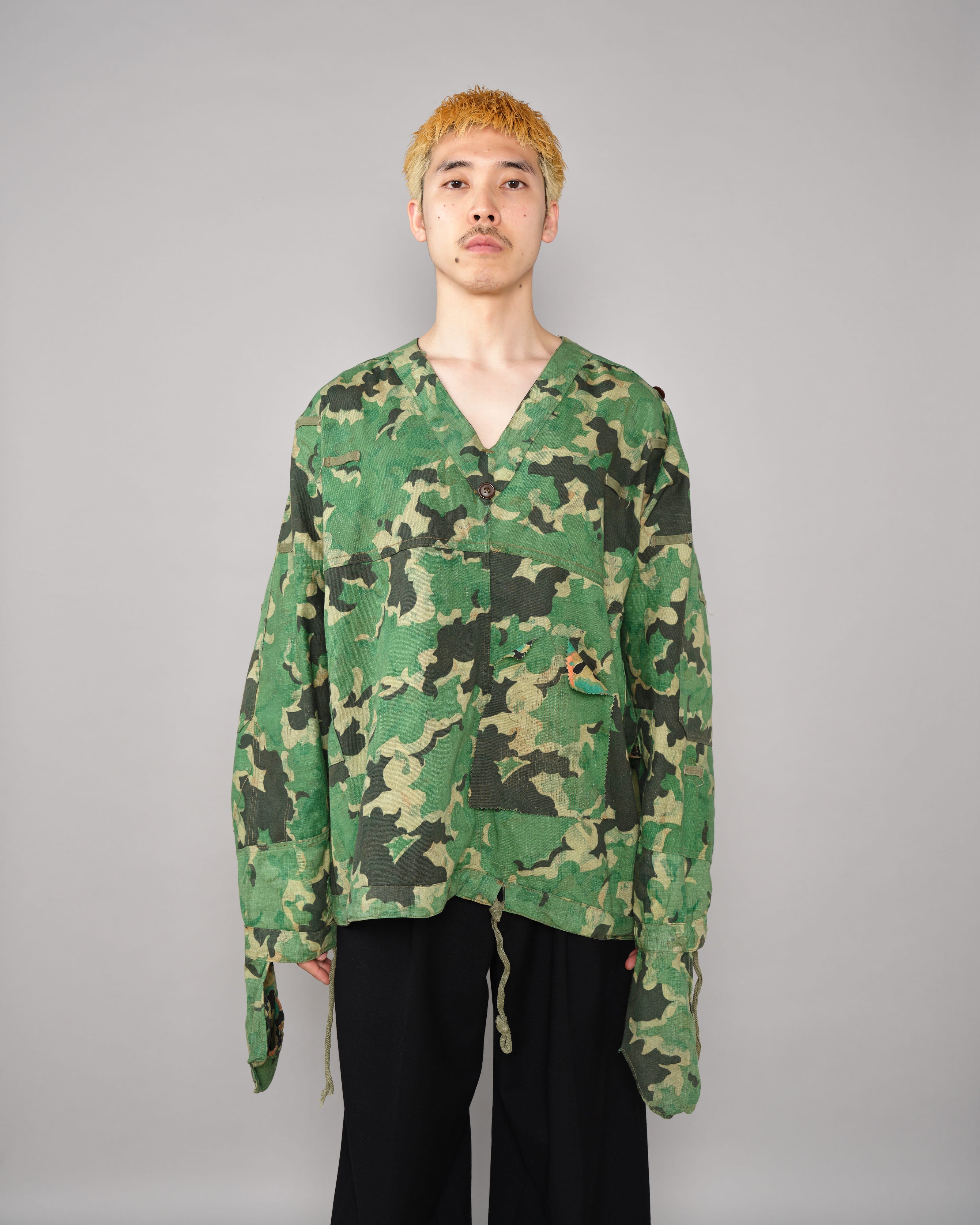 【~50’s】Czechoslovakian Army Dubaky Camouflage Reversible Smock With Gloves "Modified"