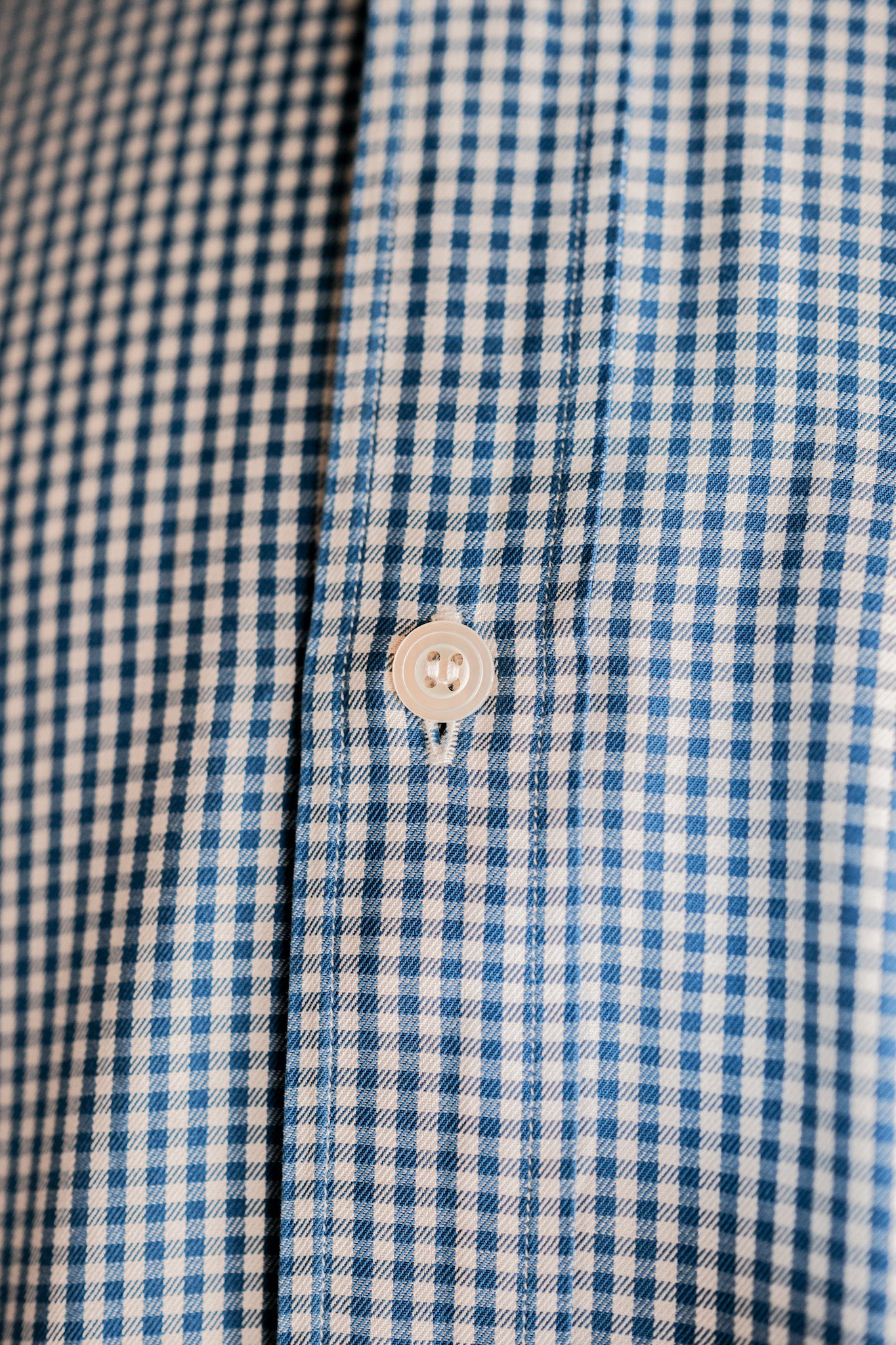 【~00's】Old Charvet Cotton Checked Dress Shirt "Bespoke"