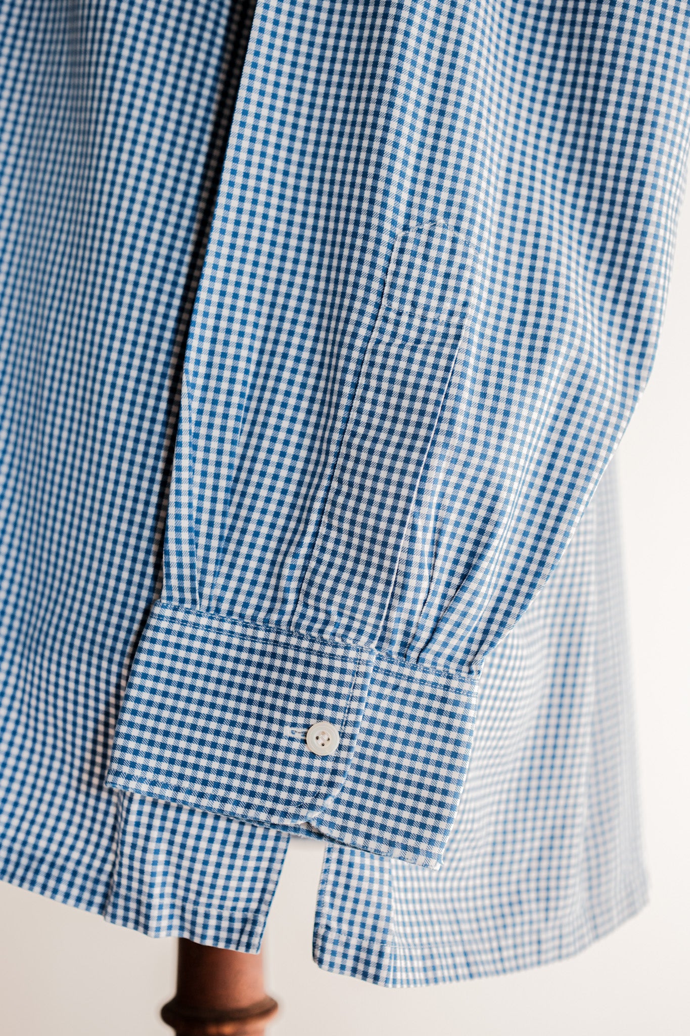 【~00's】Old Charvet Cotton Checked Dress Shirt "Bespoke"