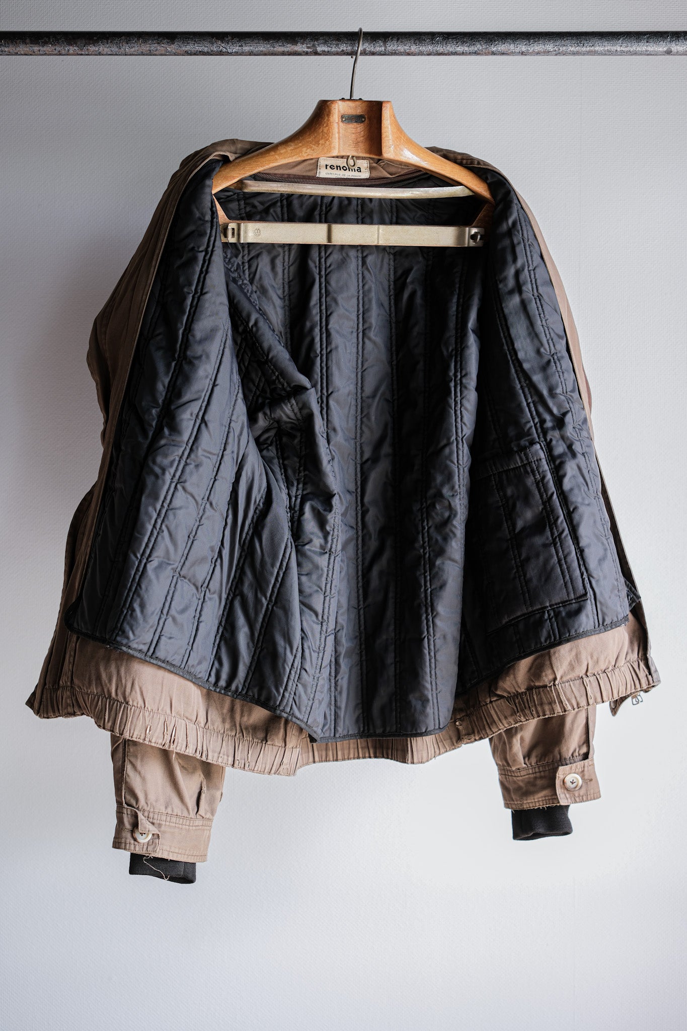 【~90's】Old Renoma Paris Detachable Sleeve Multi Pocket Jacket With Liner