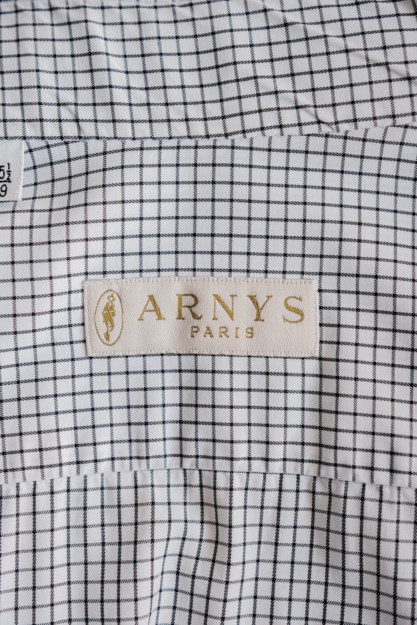 【~00's】Old ARNYS PARIS Cotton Checked Dress Shirt Size.39
