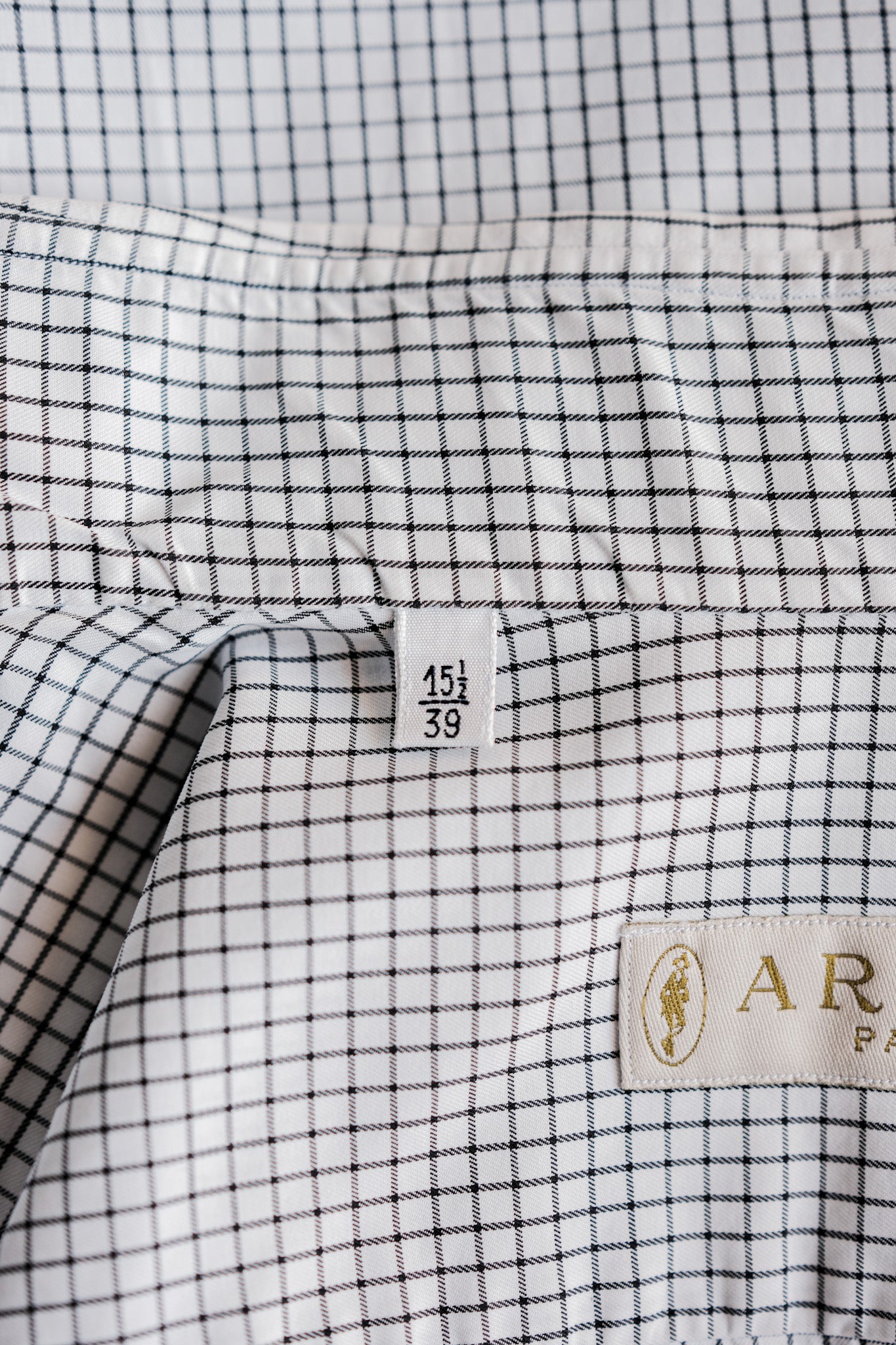 【~00's】Old ARNYS PARIS Cotton Checked Dress Shirt Size.39