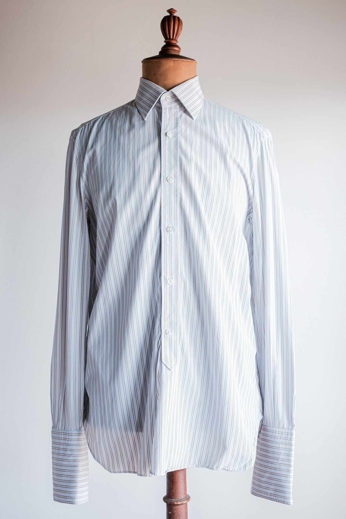 00's】Old ARNYS PARIS Cotton Striped Dress Shirt Size.40