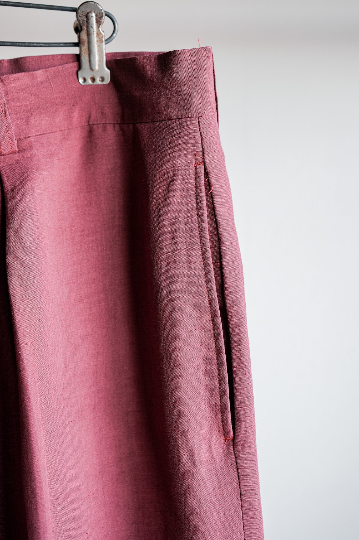 【~00's】Old ARNYS PARIS In Tuck Turn Up Linen Silk Trousers Size.42