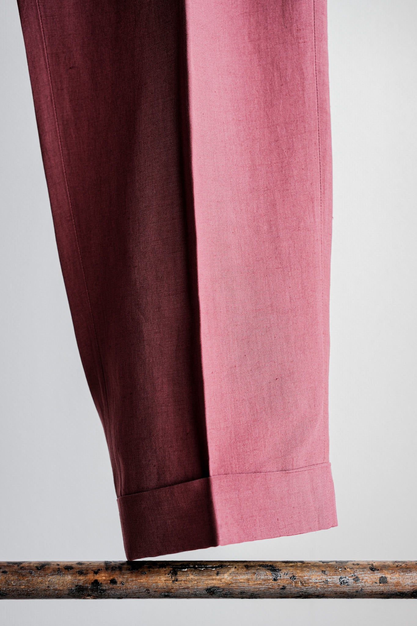 【~00's】Old ARNYS PARIS In Tuck Turn Up Linen Silk Trousers Size.42