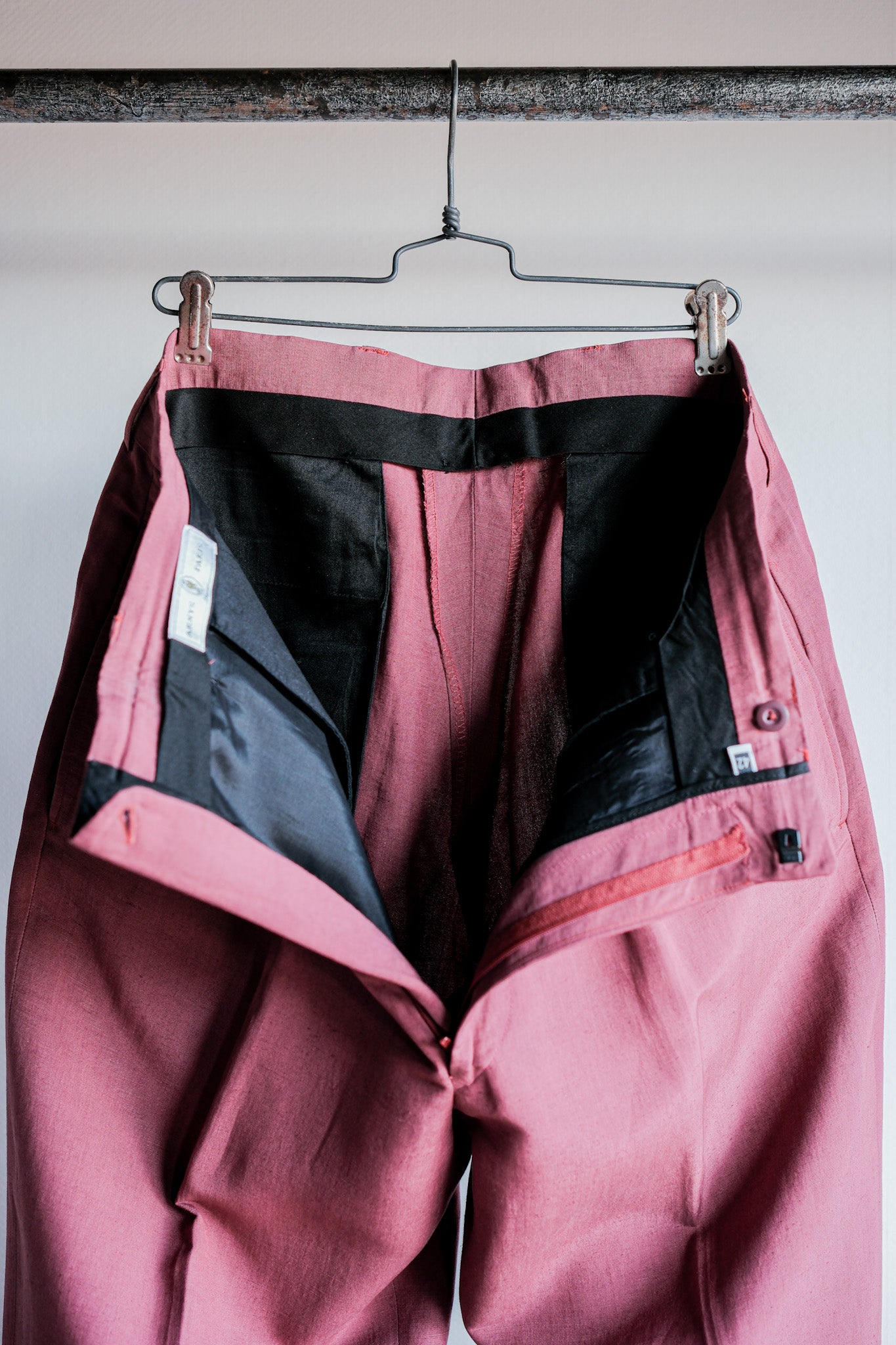 【~00's】Old ARNYS PARIS In Tuck Turn Up Linen Silk Trousers Size.42