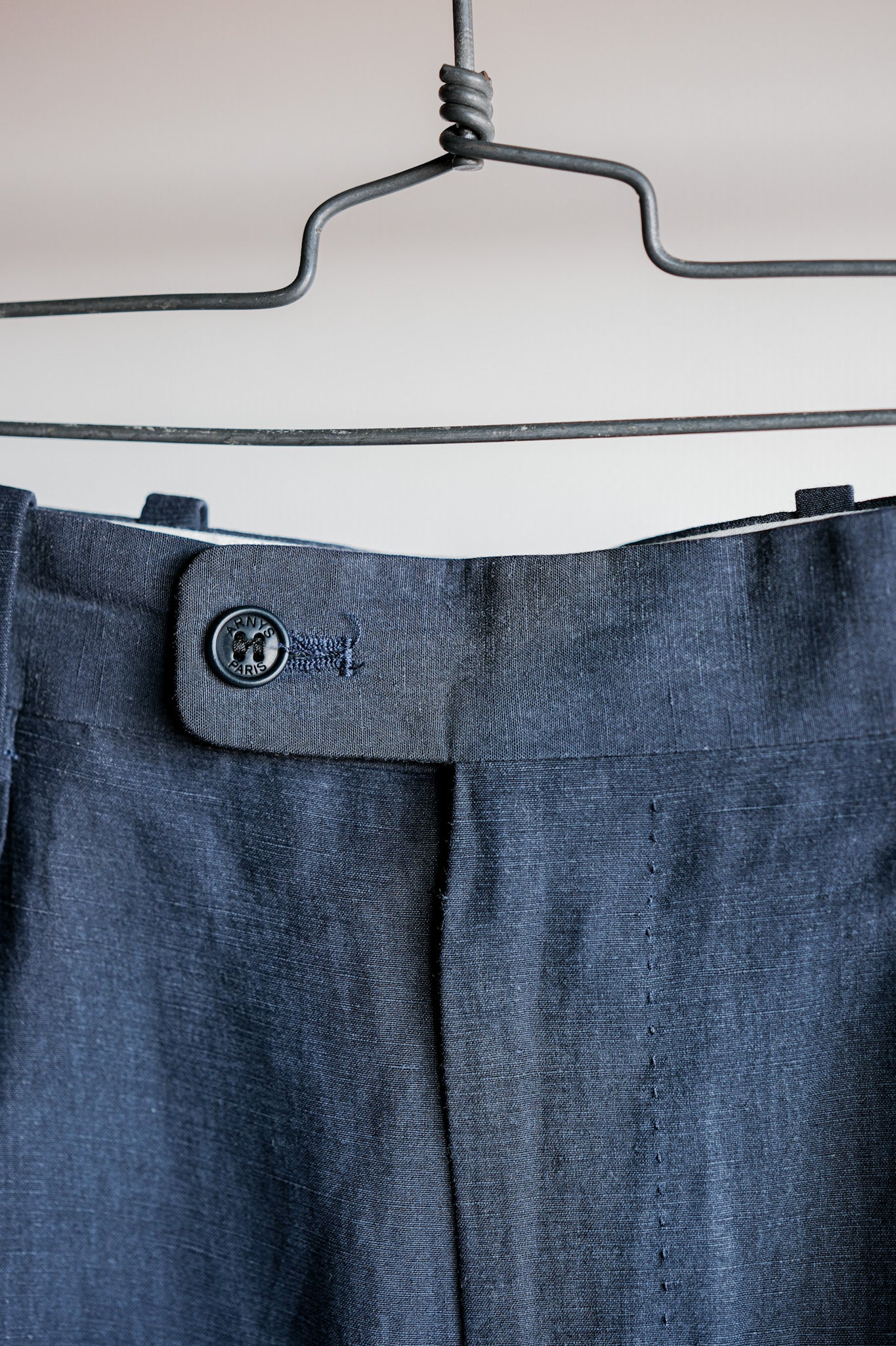 【~00's】Old ARNYS PARIS In Tuck Turn Up Linen Silk Trousers Size.44