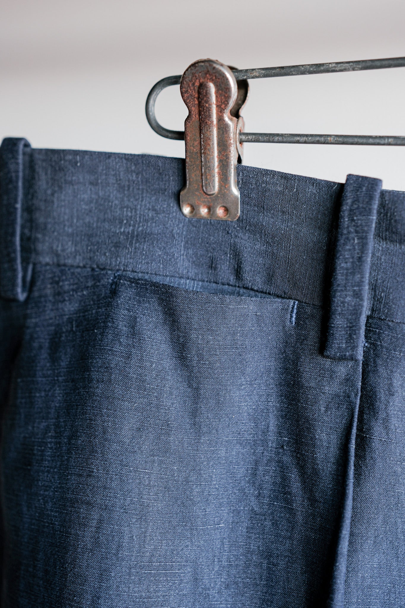 【~00's】Old ARNYS PARIS In Tuck Turn Up Linen Silk Trousers Size.44