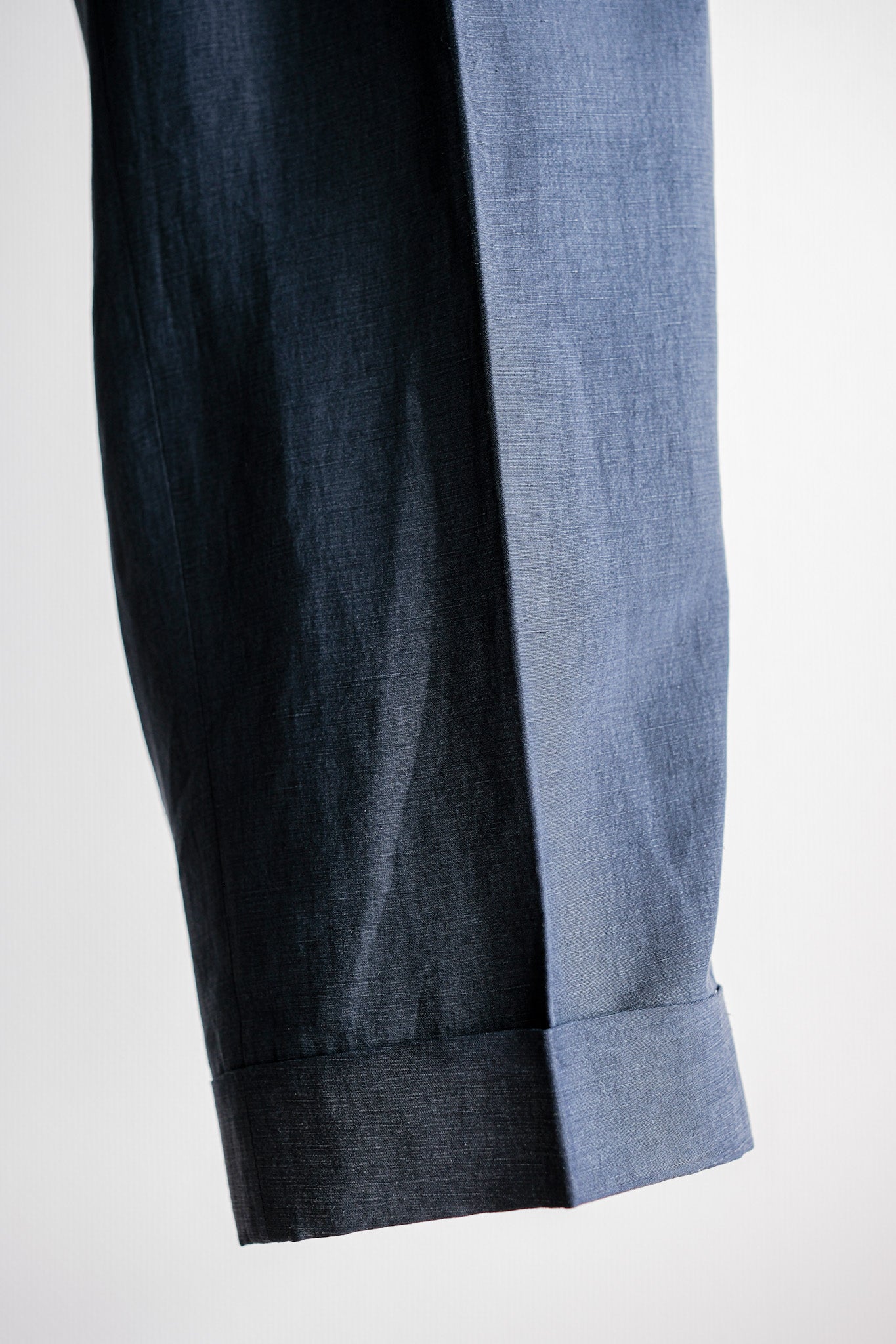 【~00's】Old ARNYS PARIS In Tuck Turn Up Linen Silk Trousers Size.44