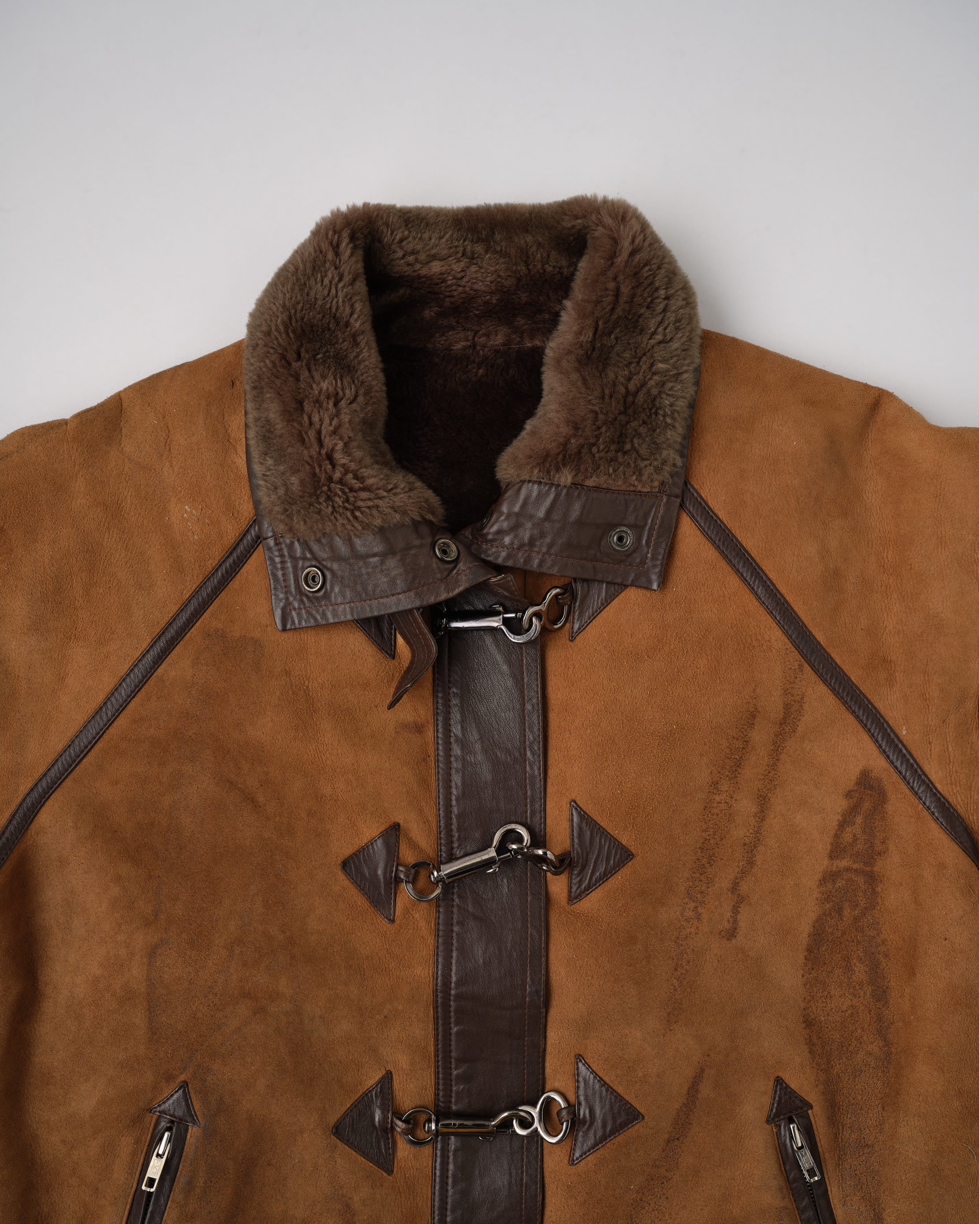 【~90's】Old Yves Saint Laurent Shearling Jacket "Fourrures"