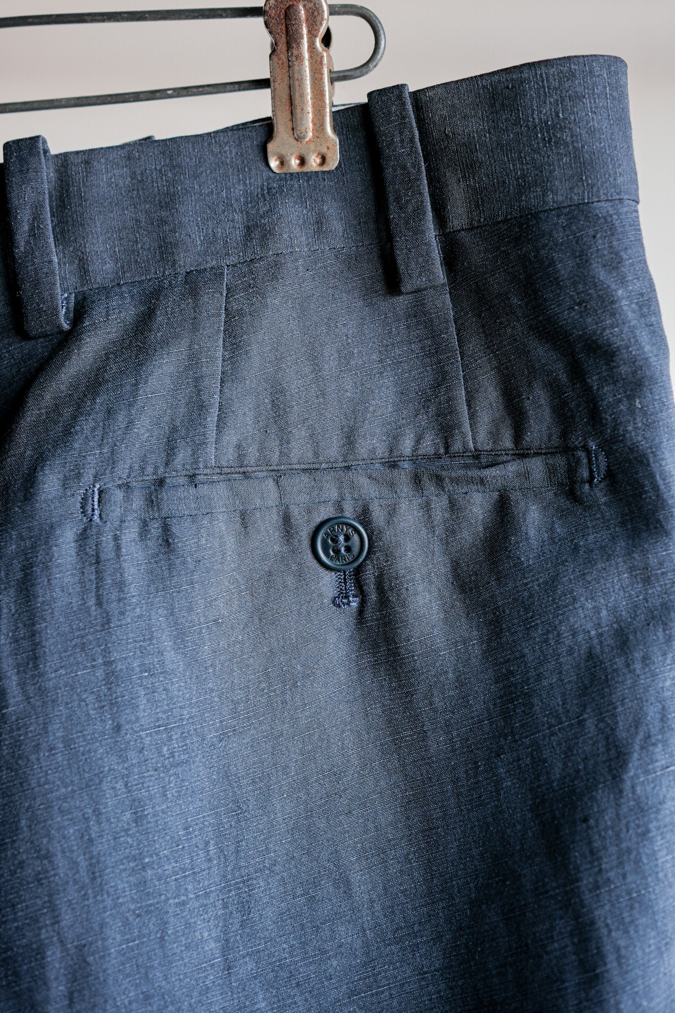 【~00's】Old ARNYS PARIS In Tuck Turn Up Linen Silk Trousers Size.44