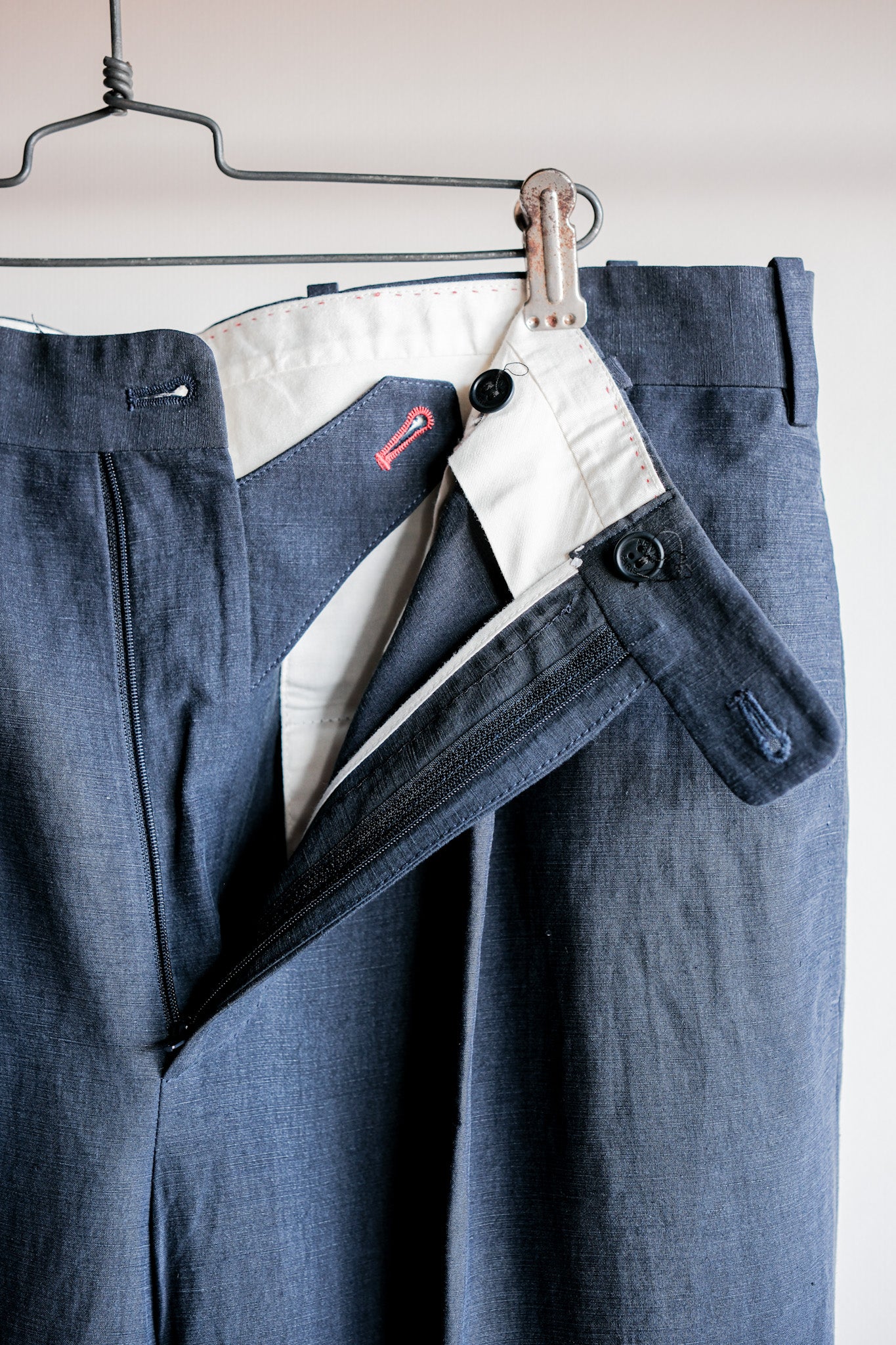 【~00's】Old ARNYS PARIS In Tuck Turn Up Linen Silk Trousers Size.44