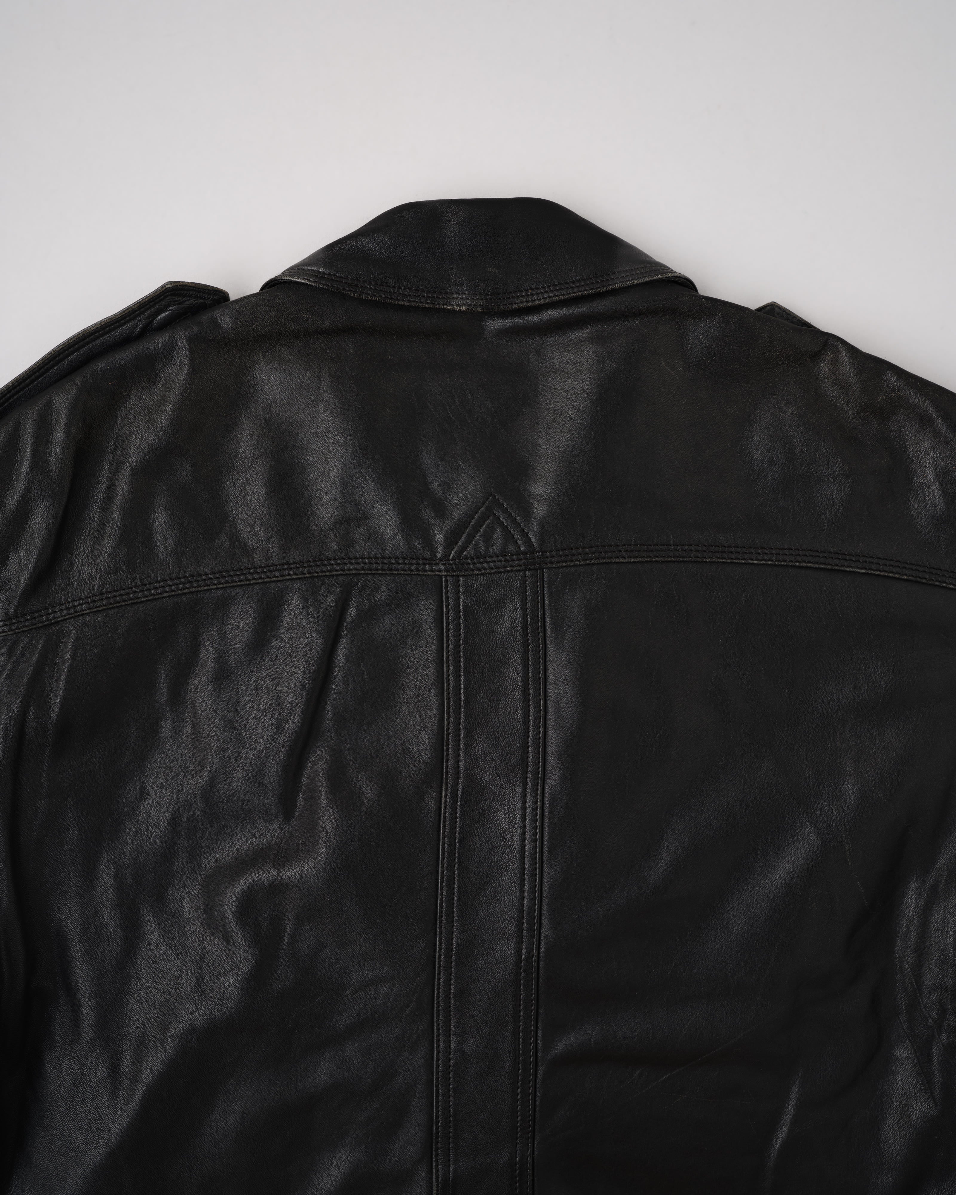 【~70’s】Old GUCCI Black Leather Blouson Size.50