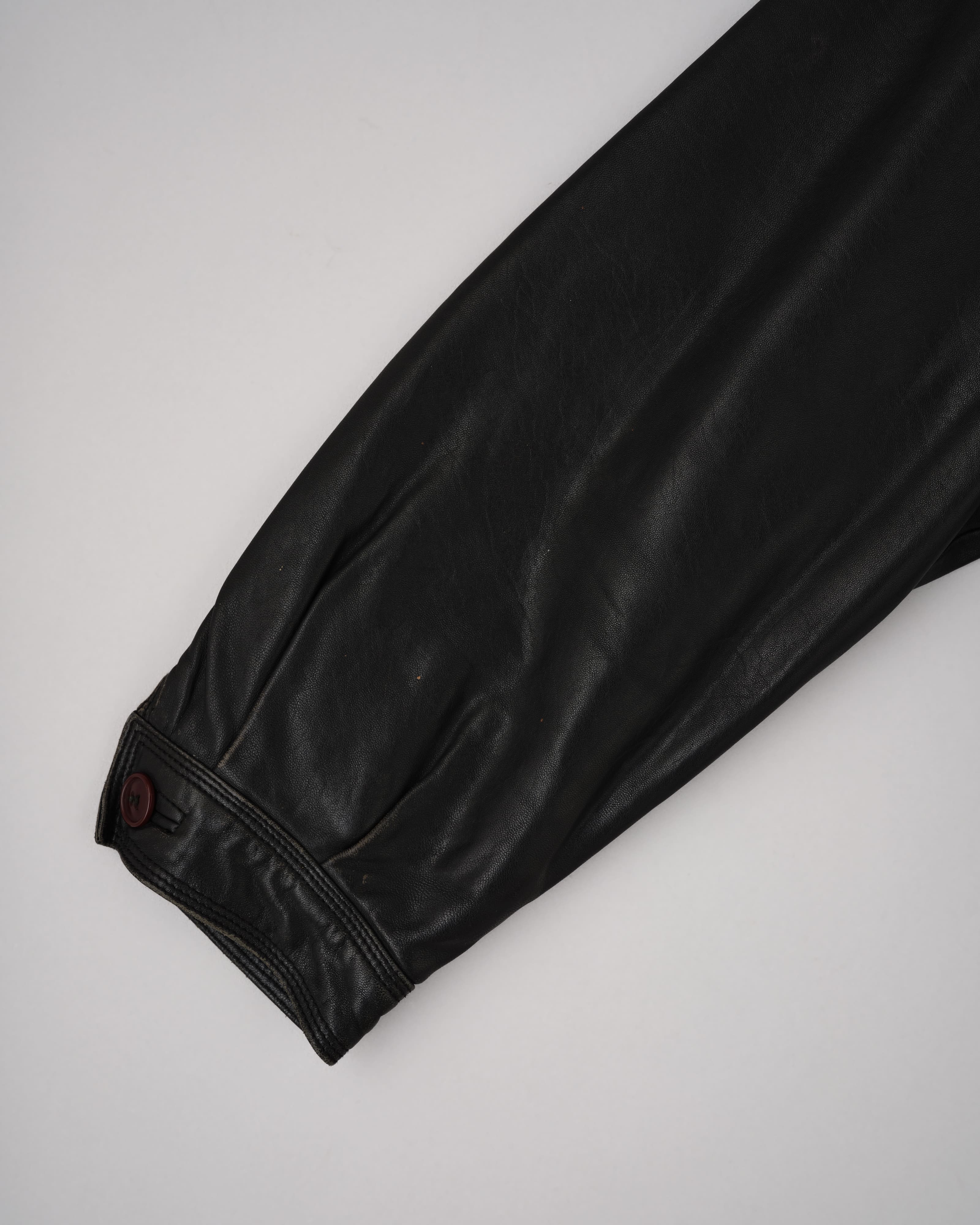 【~70’s】Old GUCCI Black Leather Blouson Size.50