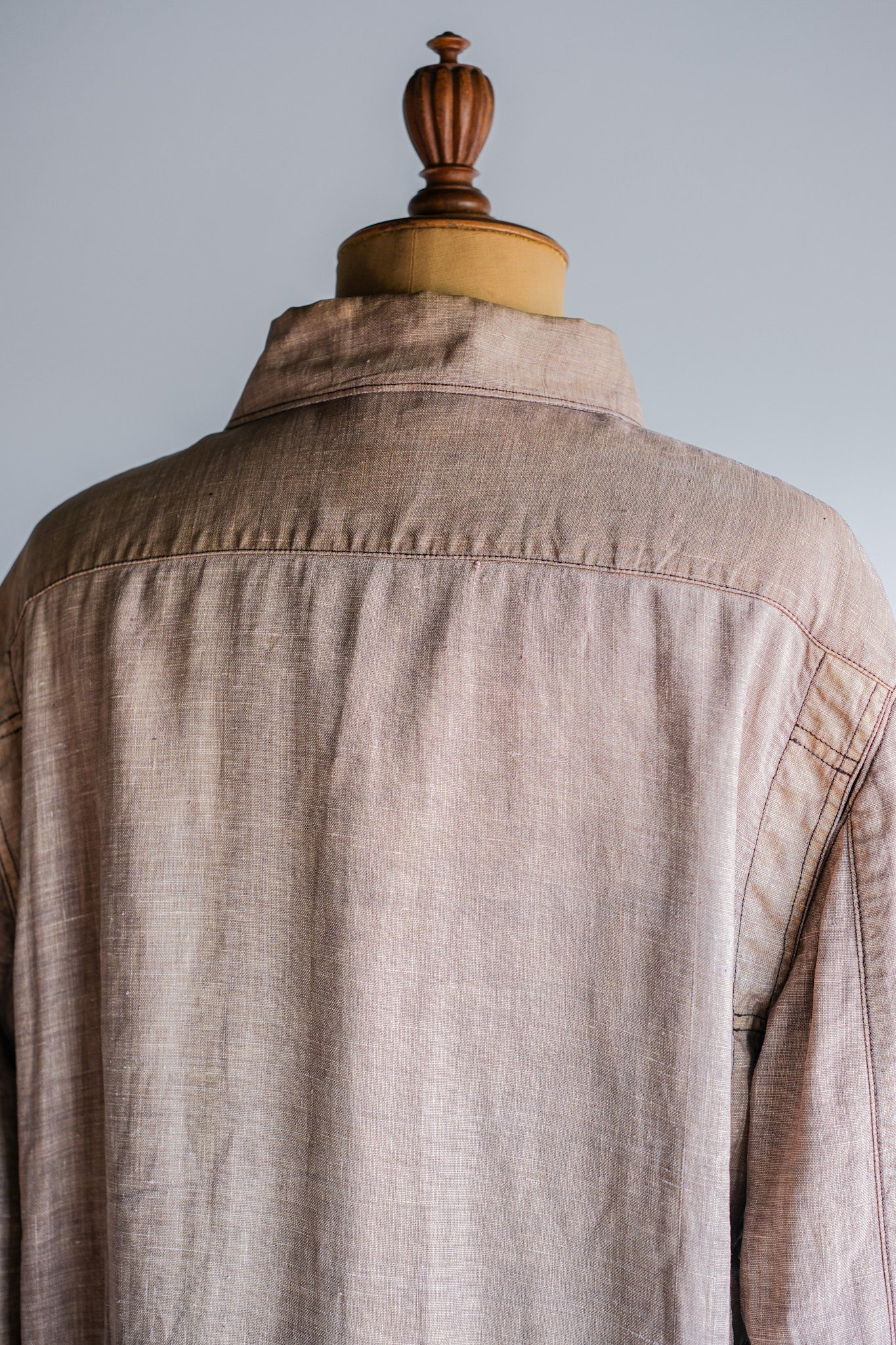 【97SS】Old STONE ISLAND Garment Dyed Lino Flax Cotton Jacket Size.L "Green Edge"
