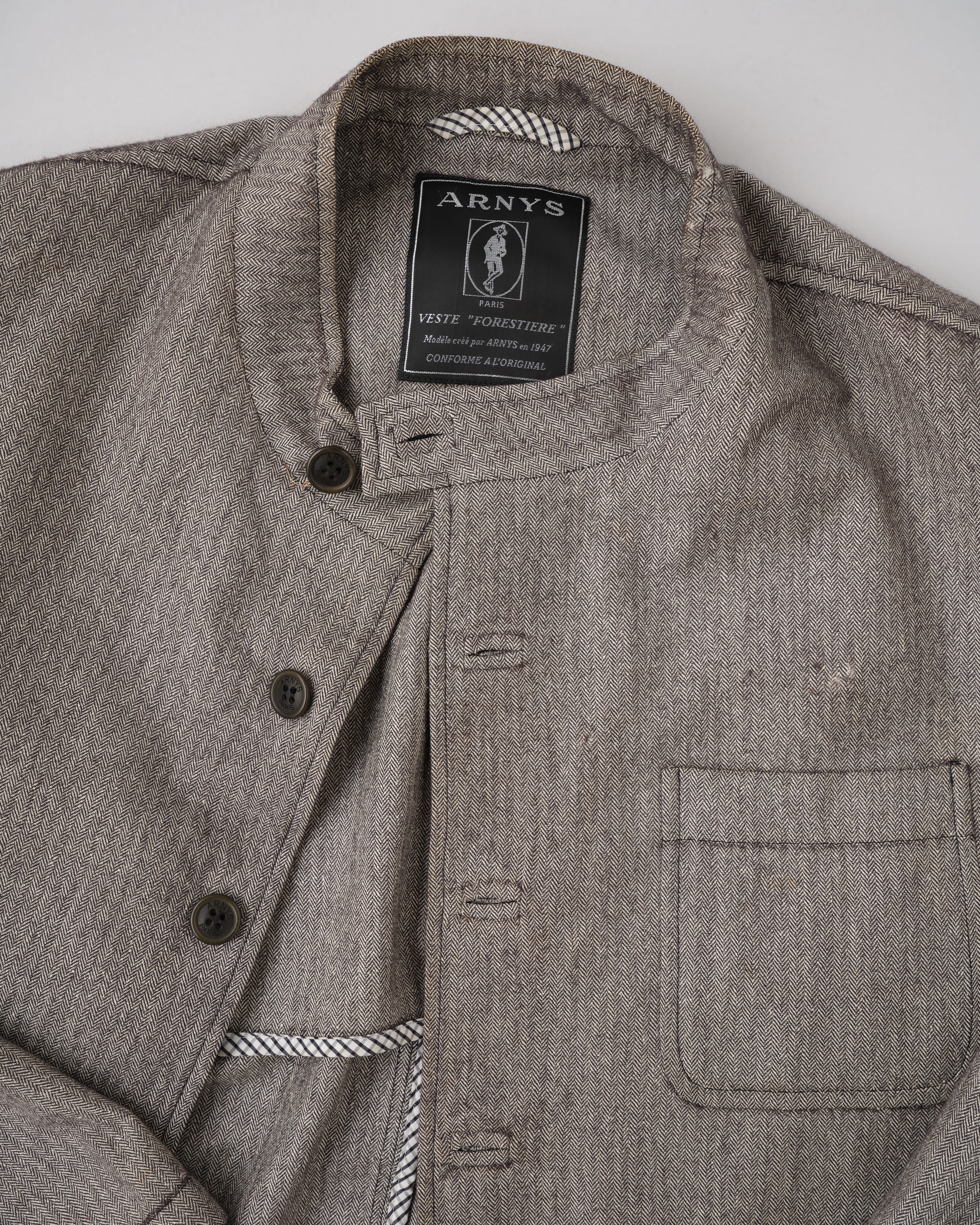 【~00's】Old ARNYS PARIS Forestiere Jacket Size.48 "Silk & Wool"