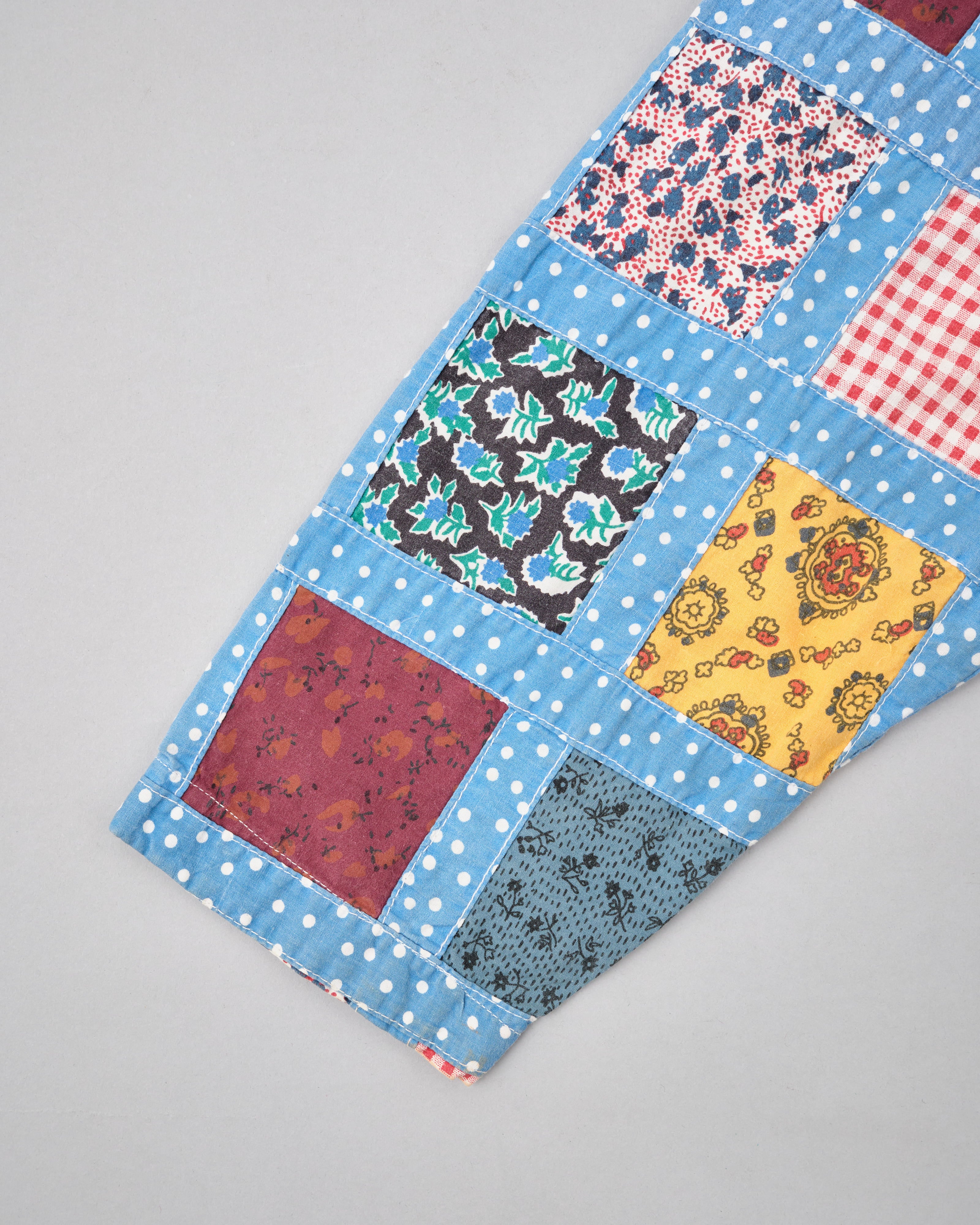 【~90’s】Old NAF NAF Various Patterned Patchwork Zip Up Hooded Jacket