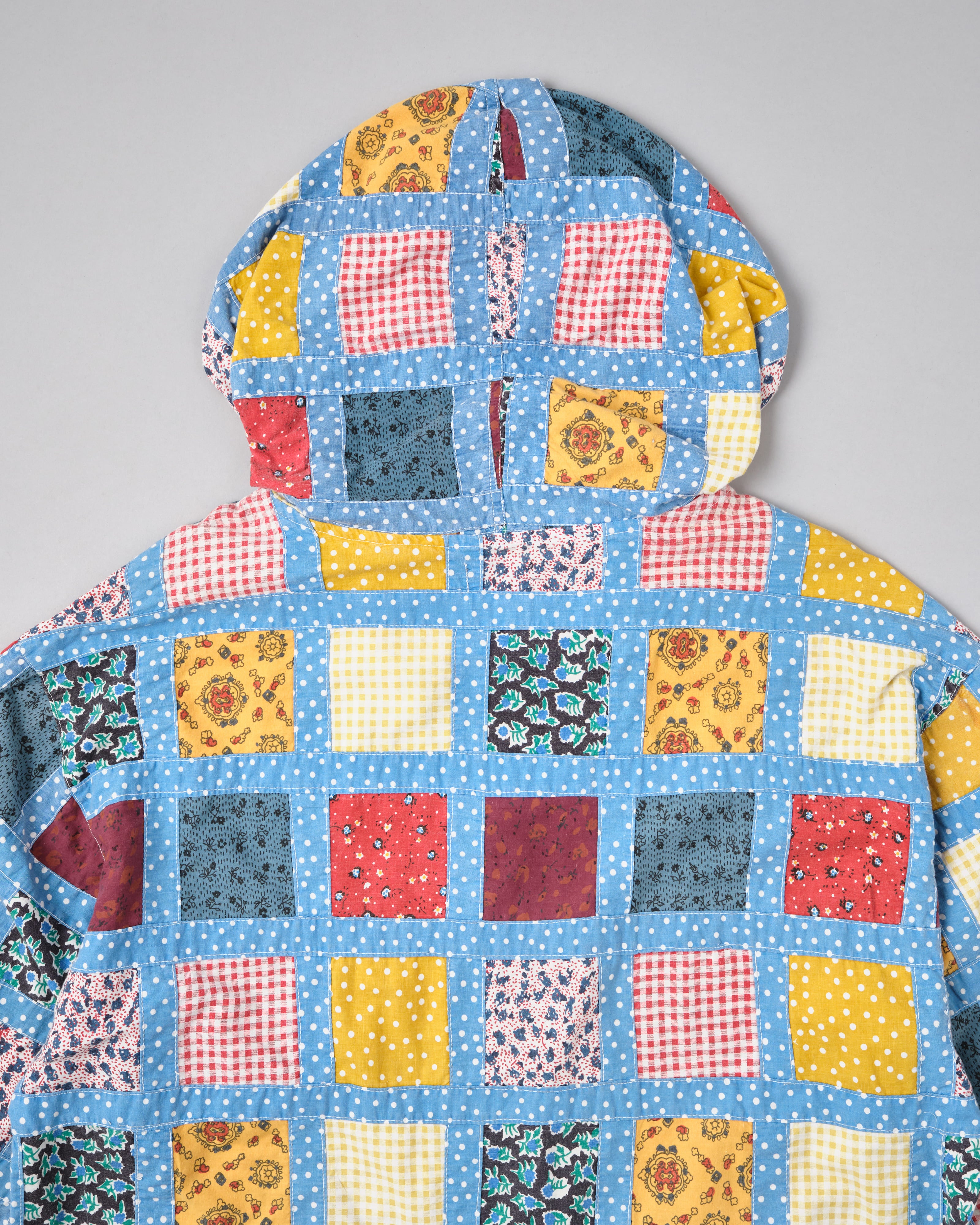【~90’s】Old NAF NAF Various Patterned Patchwork Zip Up Hooded Jacket