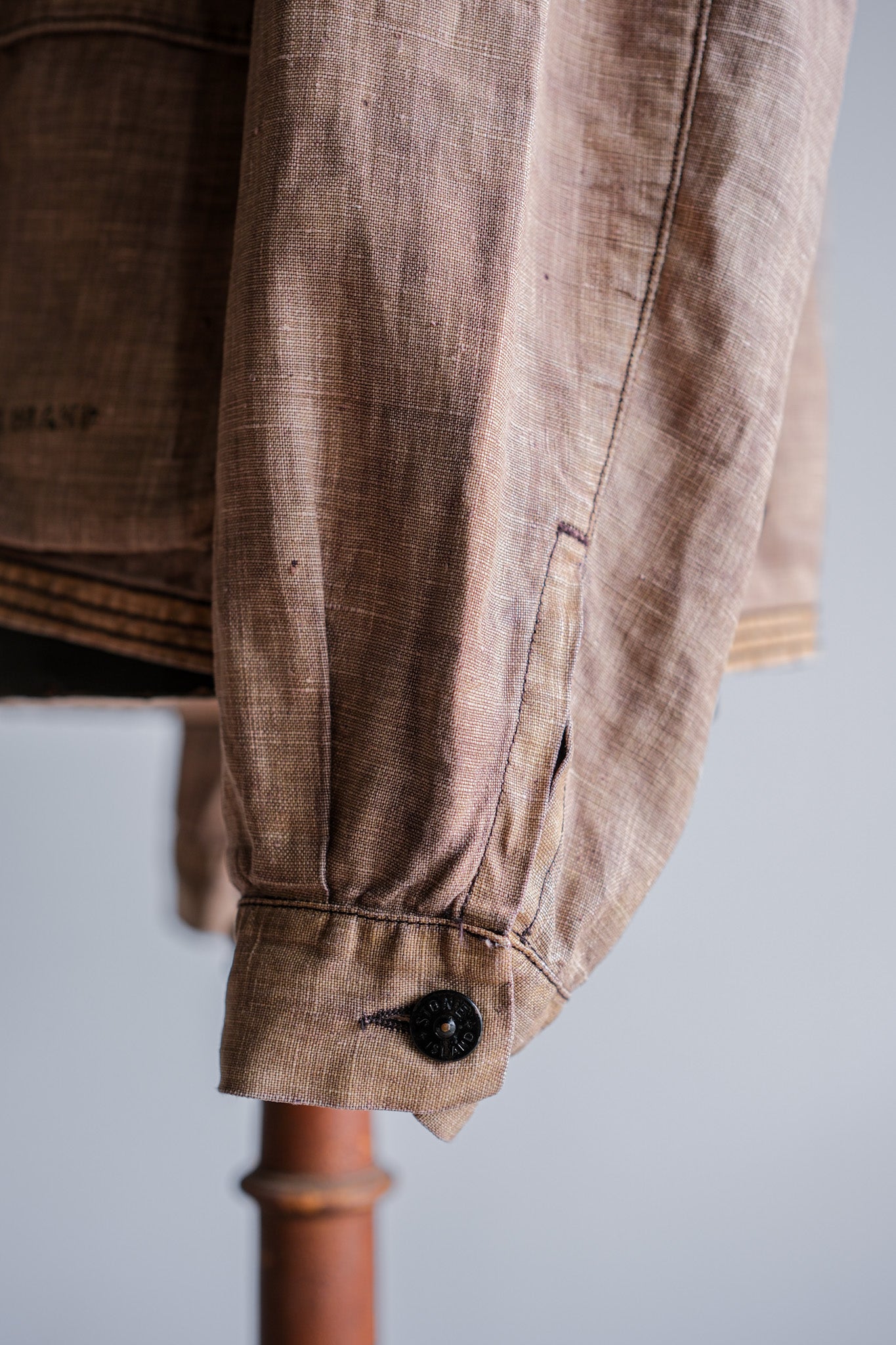 【97SS】Old STONE ISLAND Garment Dyed Lino Flax Cotton Jacket Size.L "Green Edge"