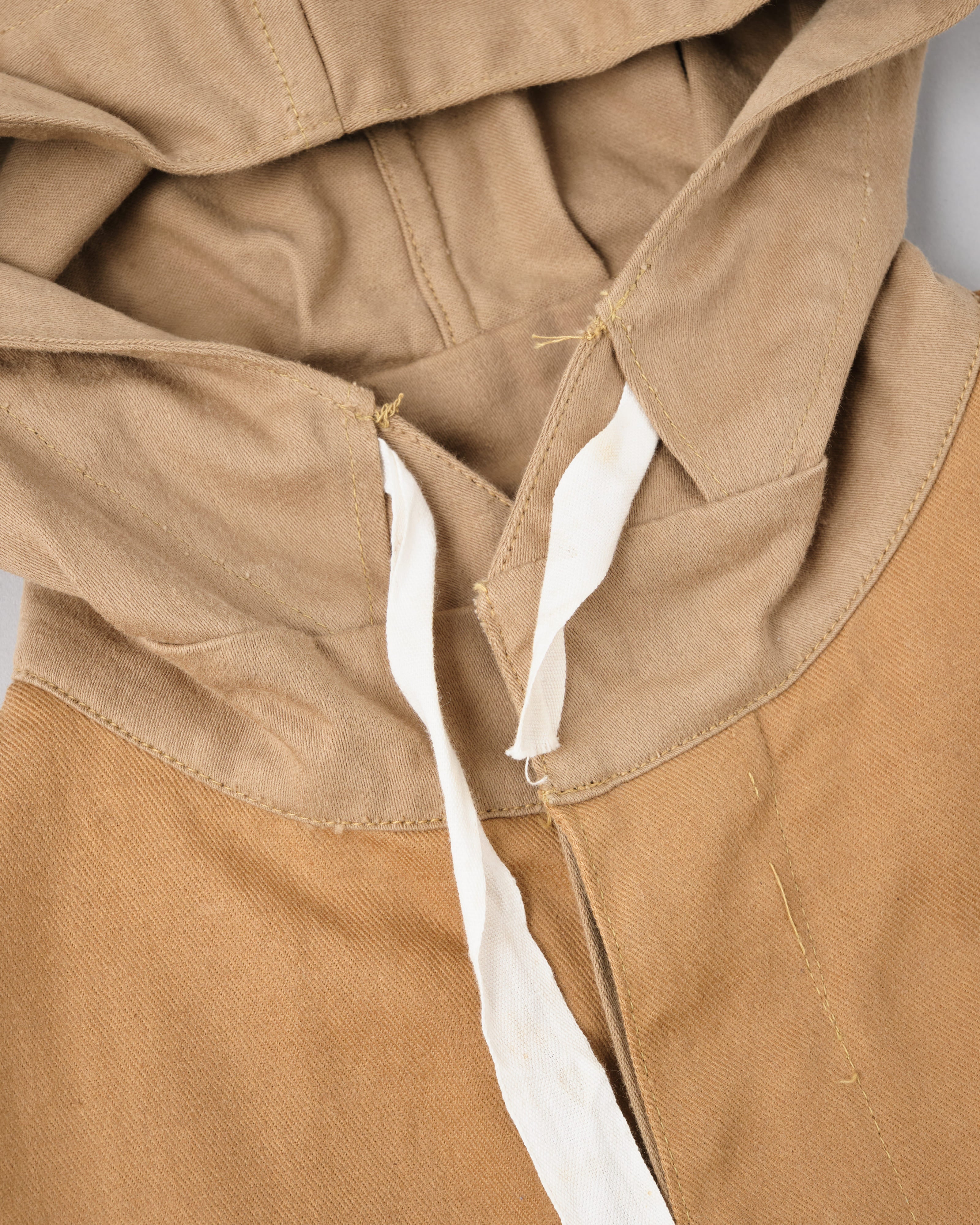 【~60's】British Vintage Khaki Drill Hooded Jacket Size.44 "MEKANEER" "Dead Stock"