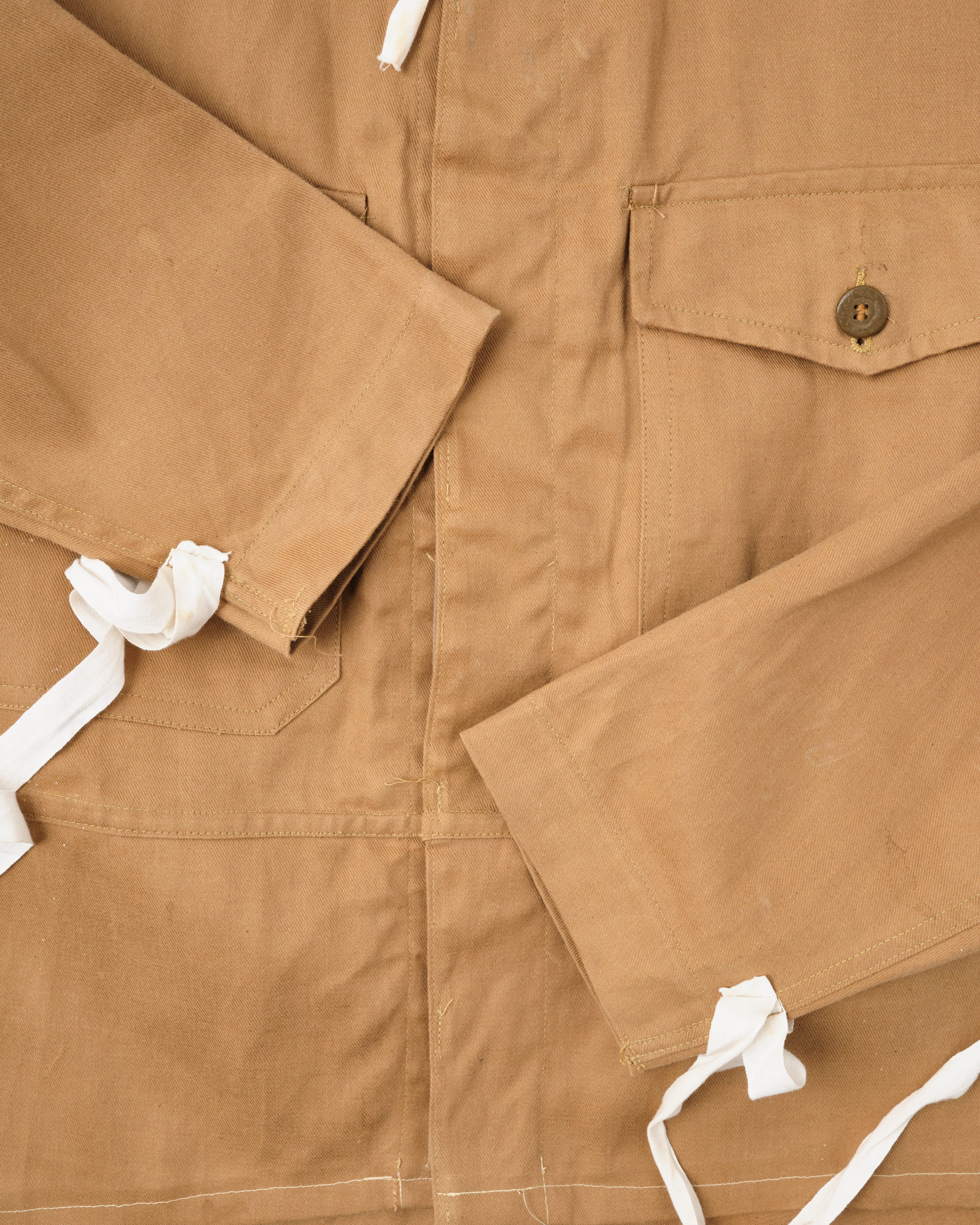【~60's】British Vintage Khaki Drill Hooded Jacket Size.44 "MEKANEER" "Dead Stock"