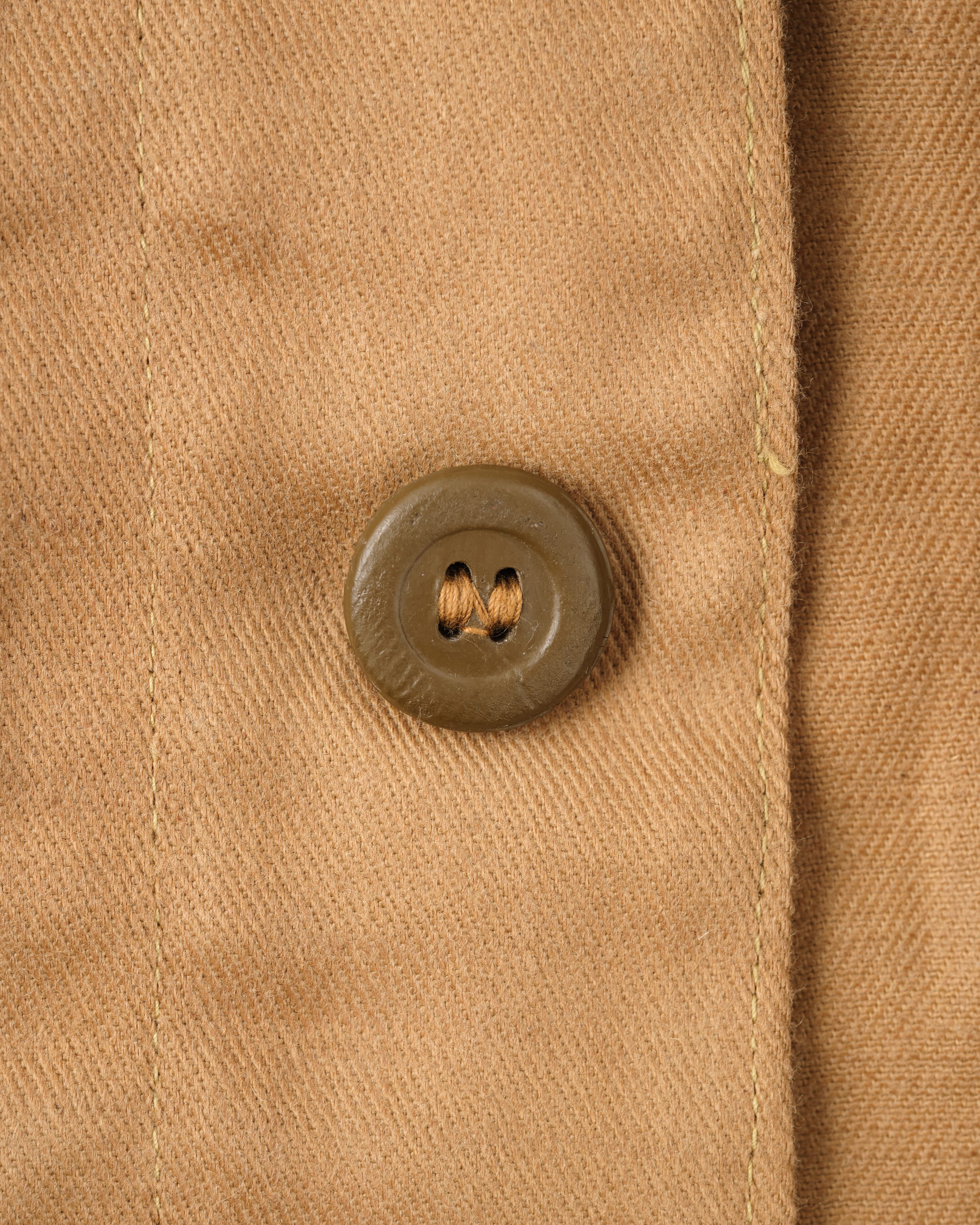 【~60's】British Vintage Khaki Drill Hooded Jacket Size.44 "MEKANEER" "Dead Stock"