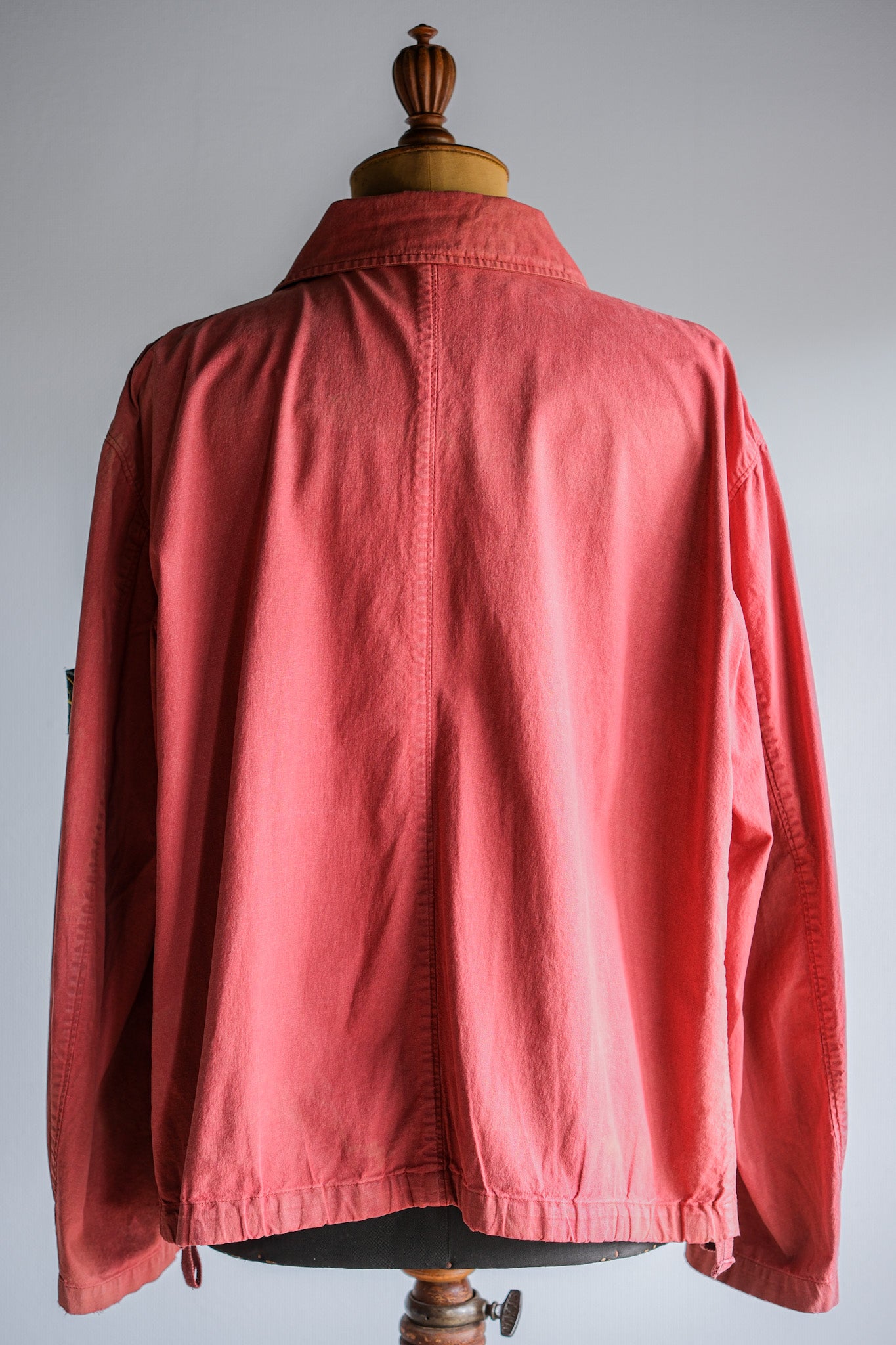 【94SS】Old STONE ISLAND Garment Dyed Double Breasted Cotton Jacket Size.L "Green Edge"