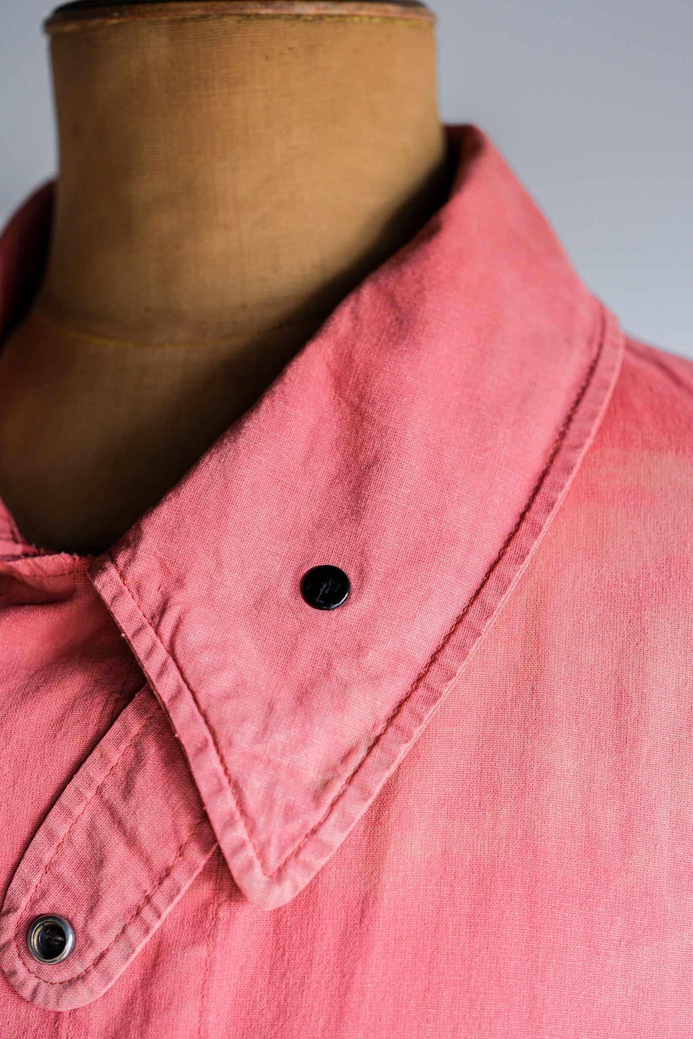 【94SS】Old STONE ISLAND Garment Dyed Double Breasted Cotton Jacket Size.L "Green Edge"