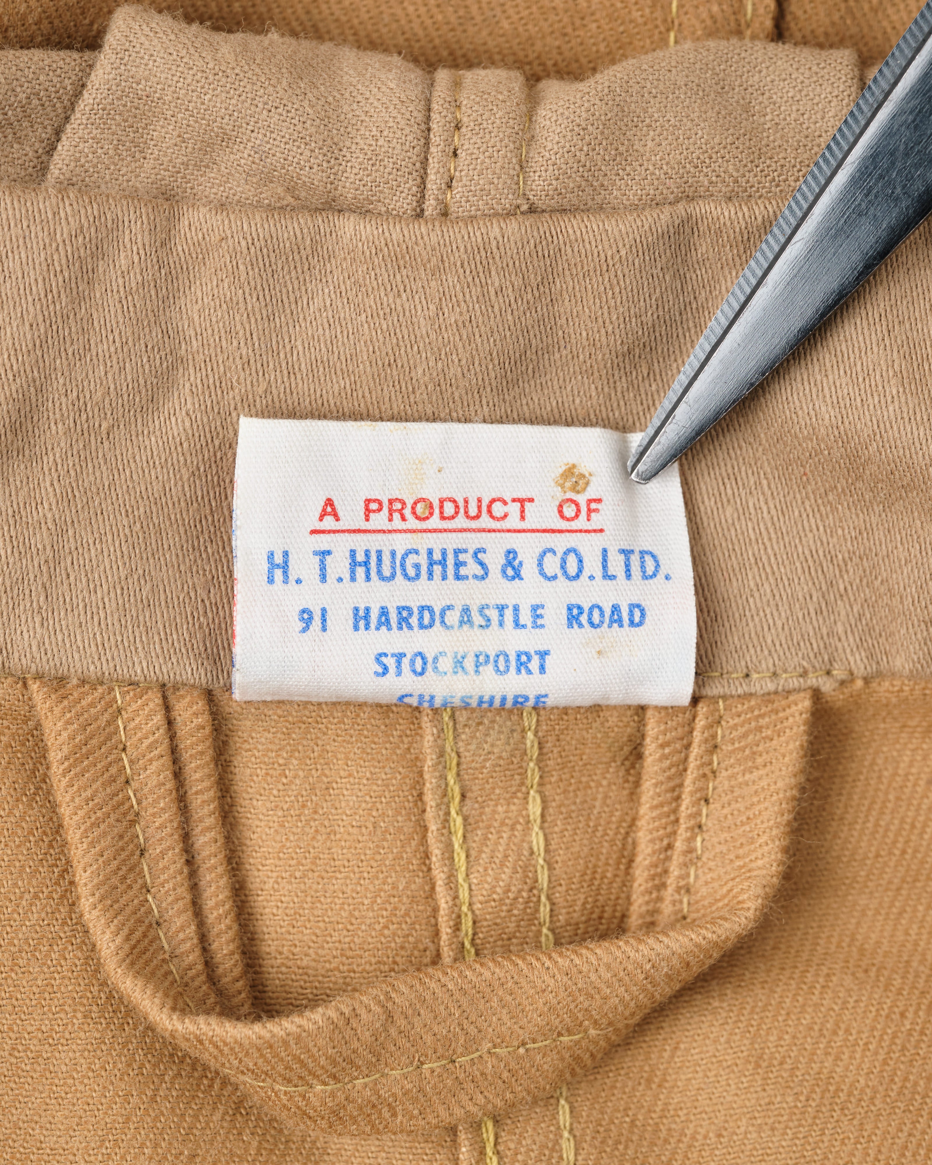 【~60's】British Vintage Khaki Drill Hooded Jacket Size.44 "MEKANEER" "Dead Stock"