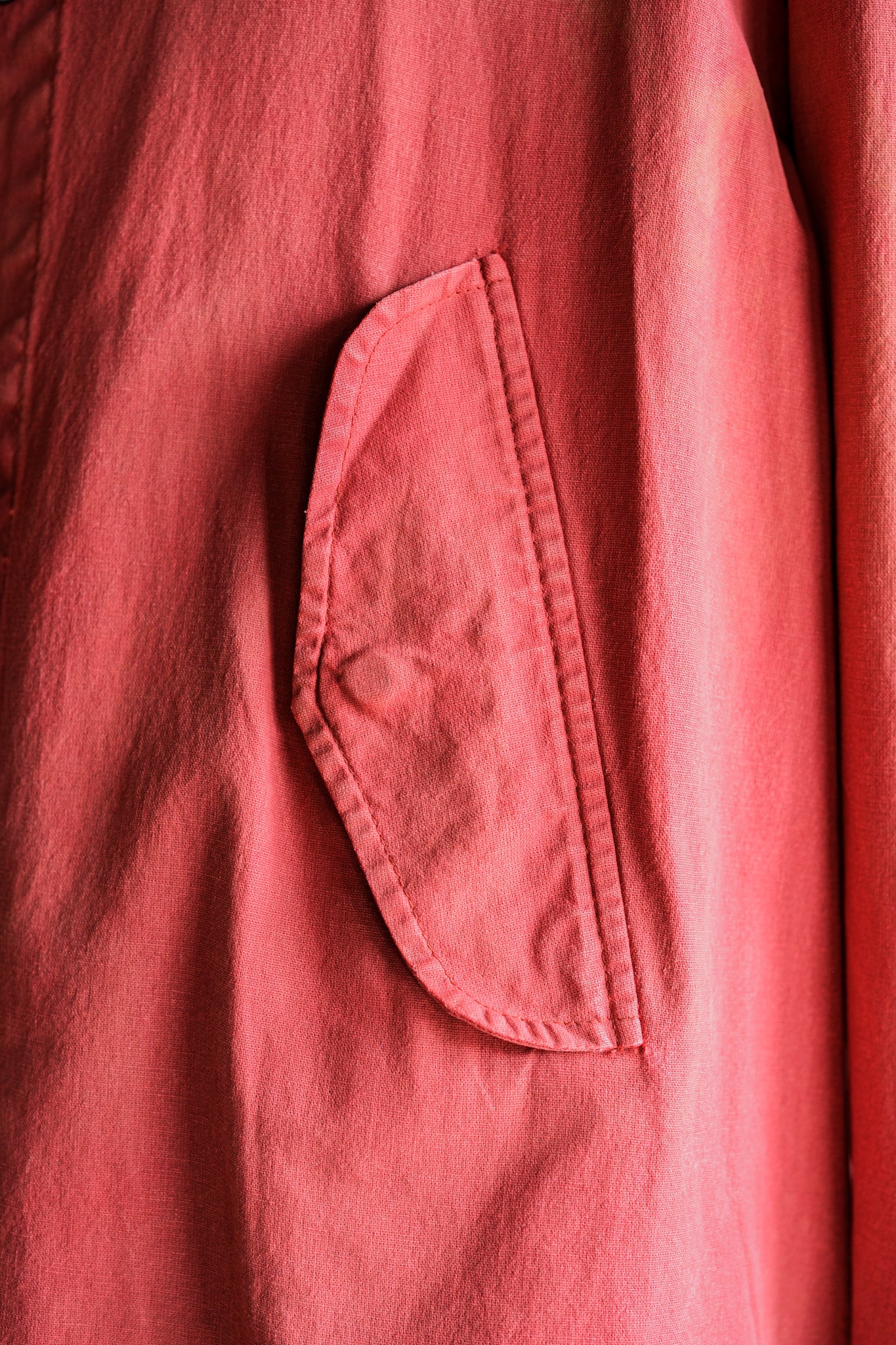 【94SS】Old STONE ISLAND Garment Dyed Double Breasted Cotton Jacket Size.L "Green Edge"