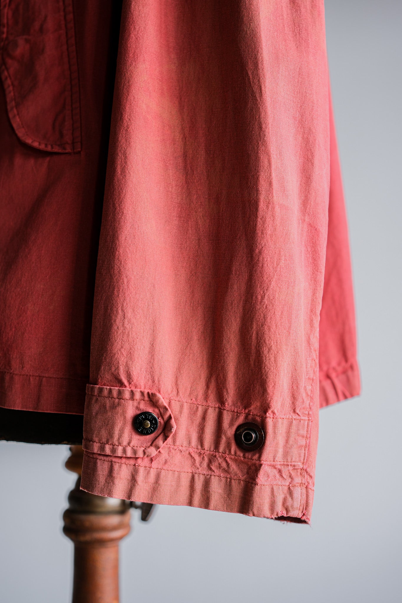 【94SS】Old STONE ISLAND Garment Dyed Double Breasted Cotton Jacket Size.L "Green Edge"