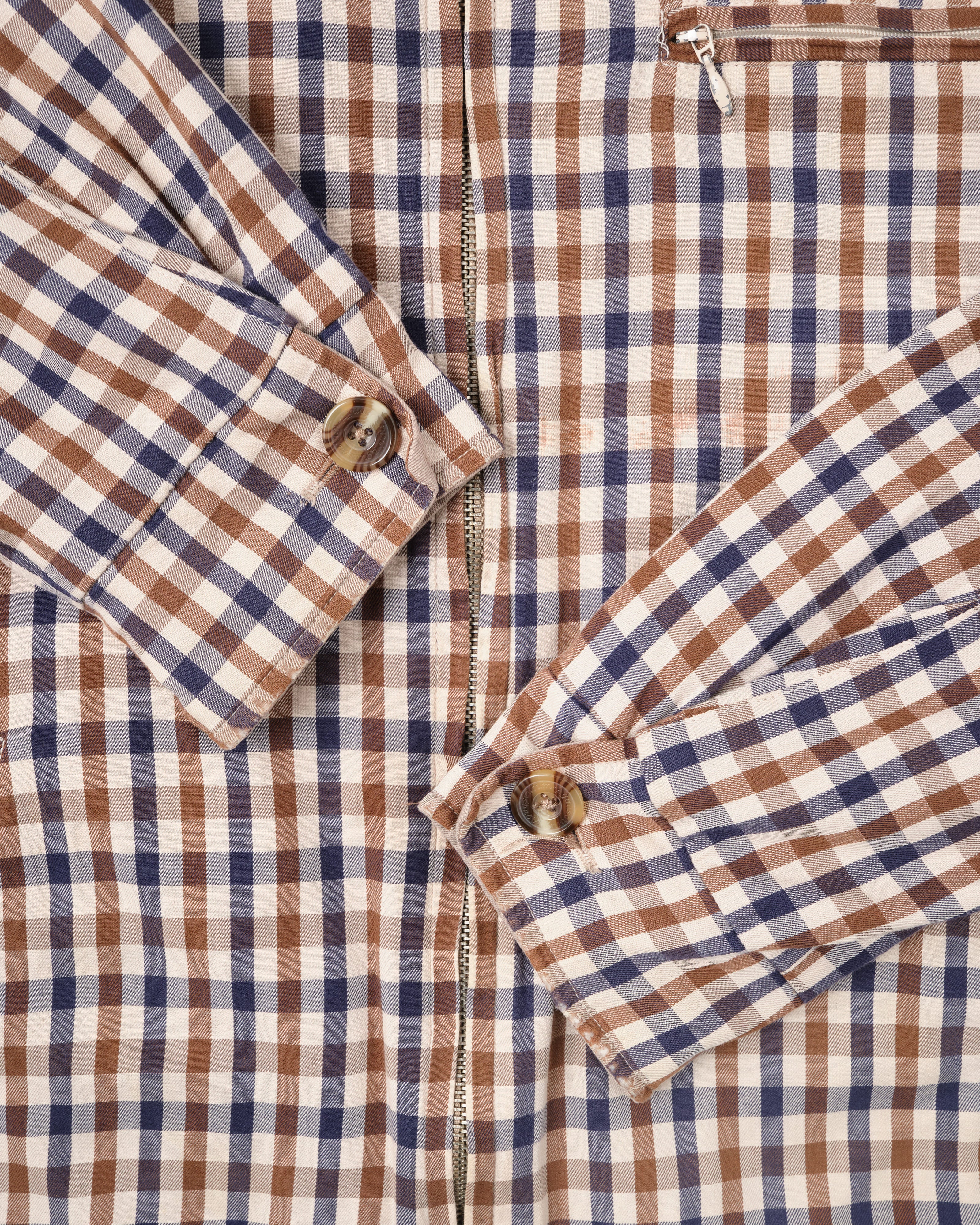 【~00's】Old Aquascutum Club Check Reversible Harrington Jacket Size.M