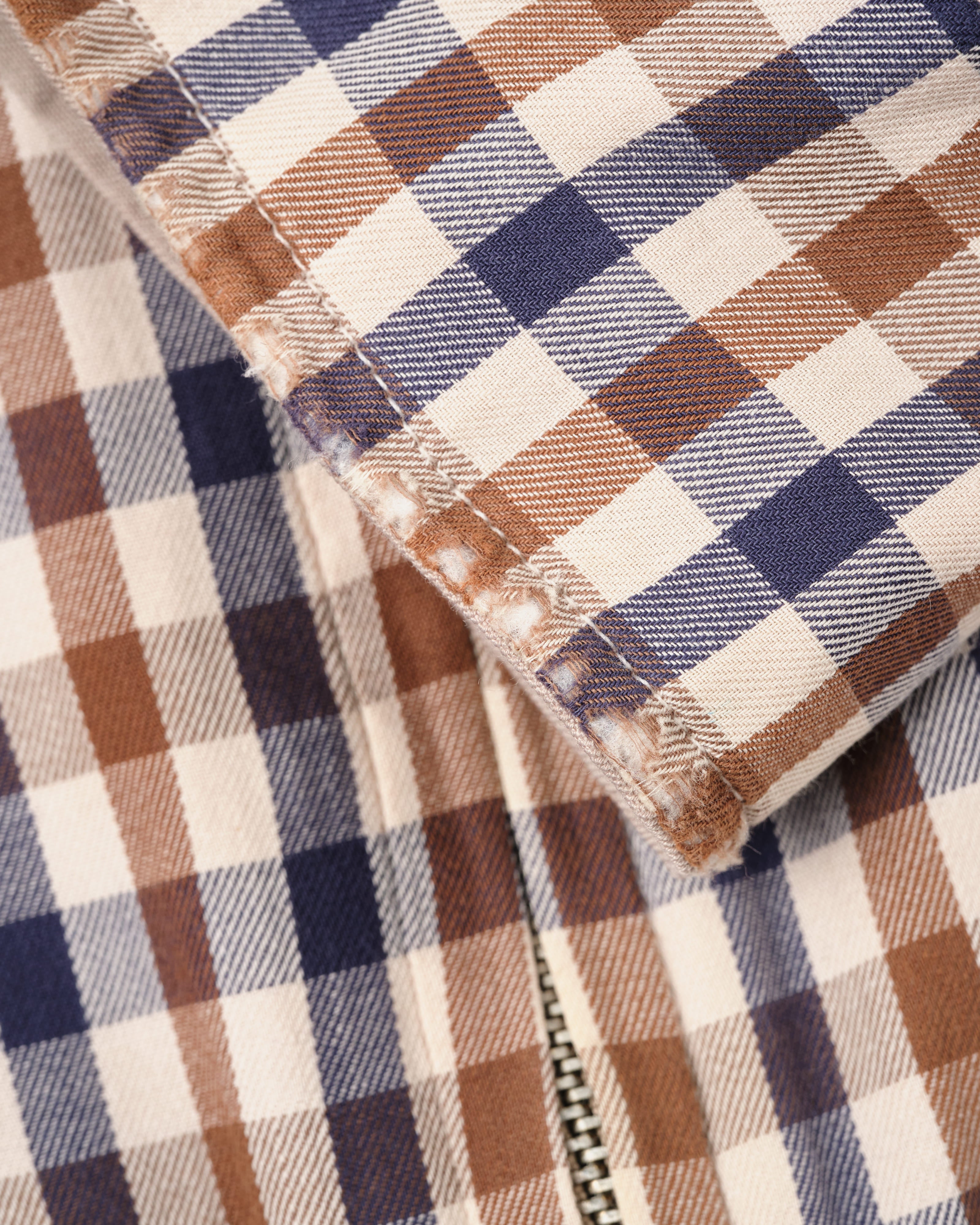 【~00's】Old Aquascutum Club Check Reversible Harrington Jacket Size.M