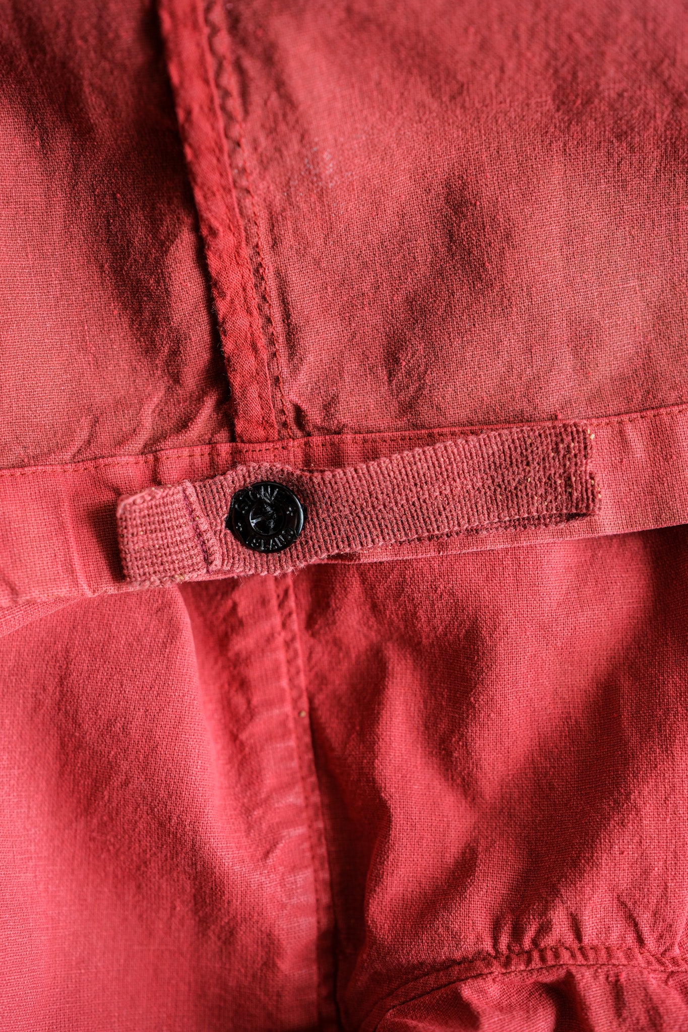 【94SS】Old STONE ISLAND Garment Dyed Double Breasted Cotton Jacket Size.L "Green Edge"