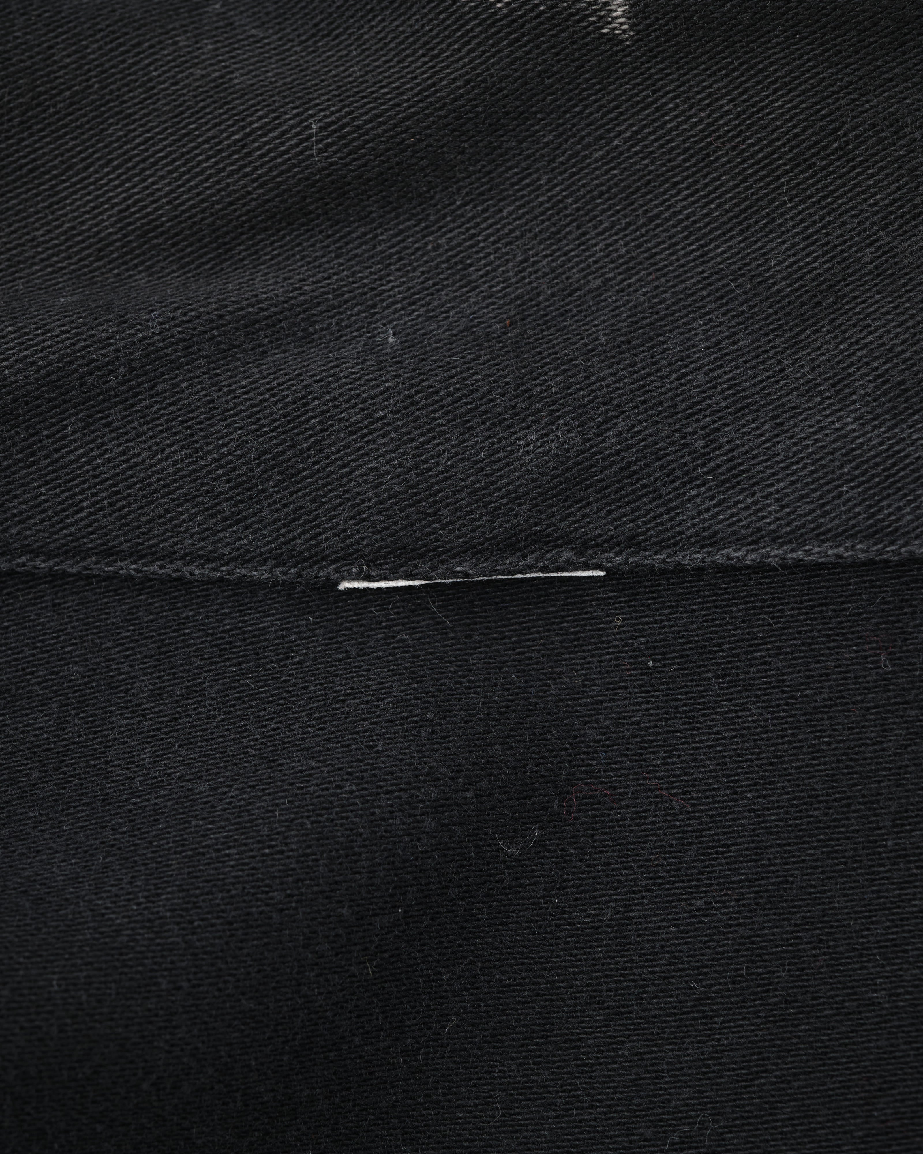 【~70's】Europe Vintage Raglan Sleeve Black Moleskin Zip Up Jacket
