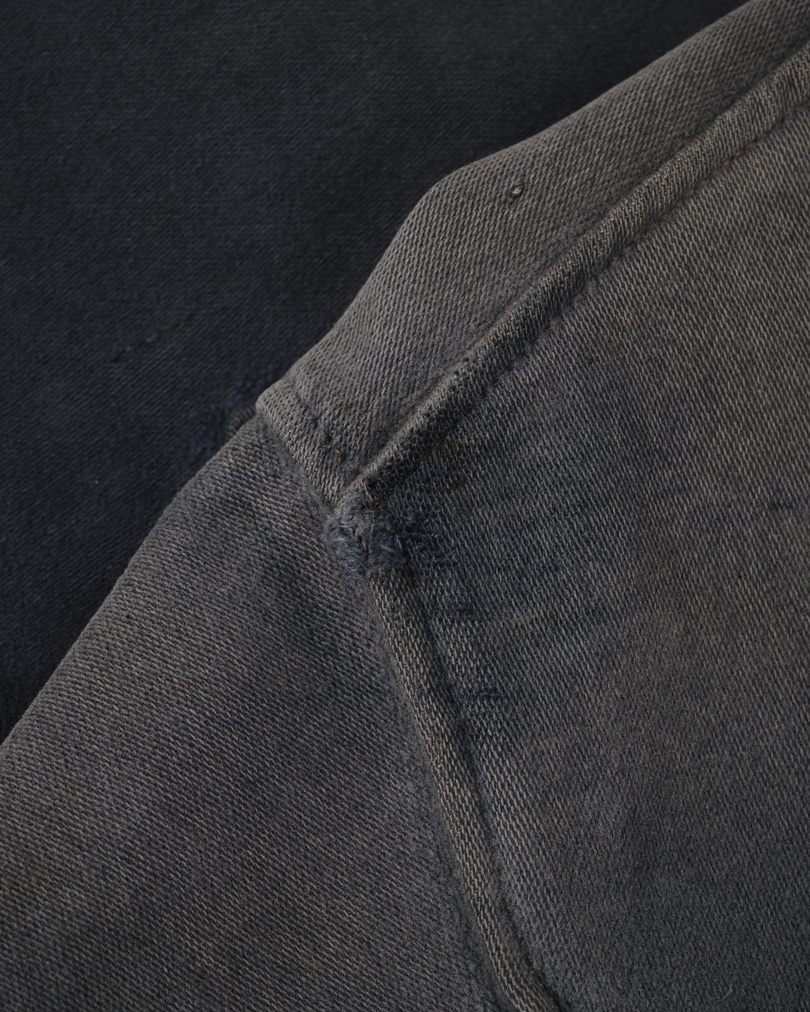 【~40's】French Vintage Dark Navy Peachskin Cyclist Jacket