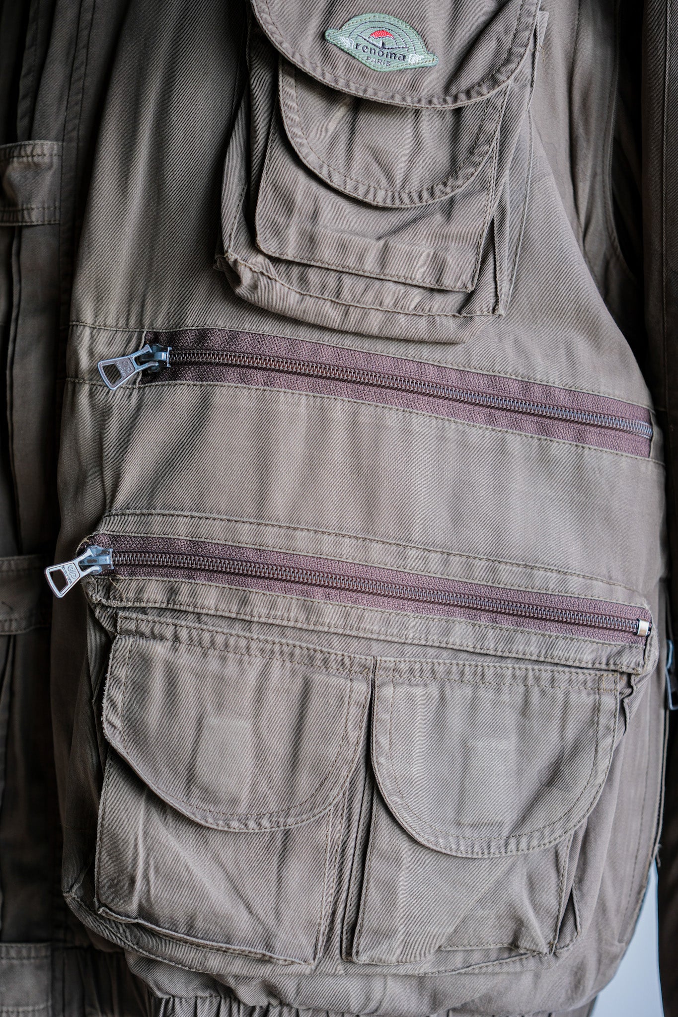 【~90's】Old Renoma Paris Detachable Sleeve Multi Pocket Jacket With Liner