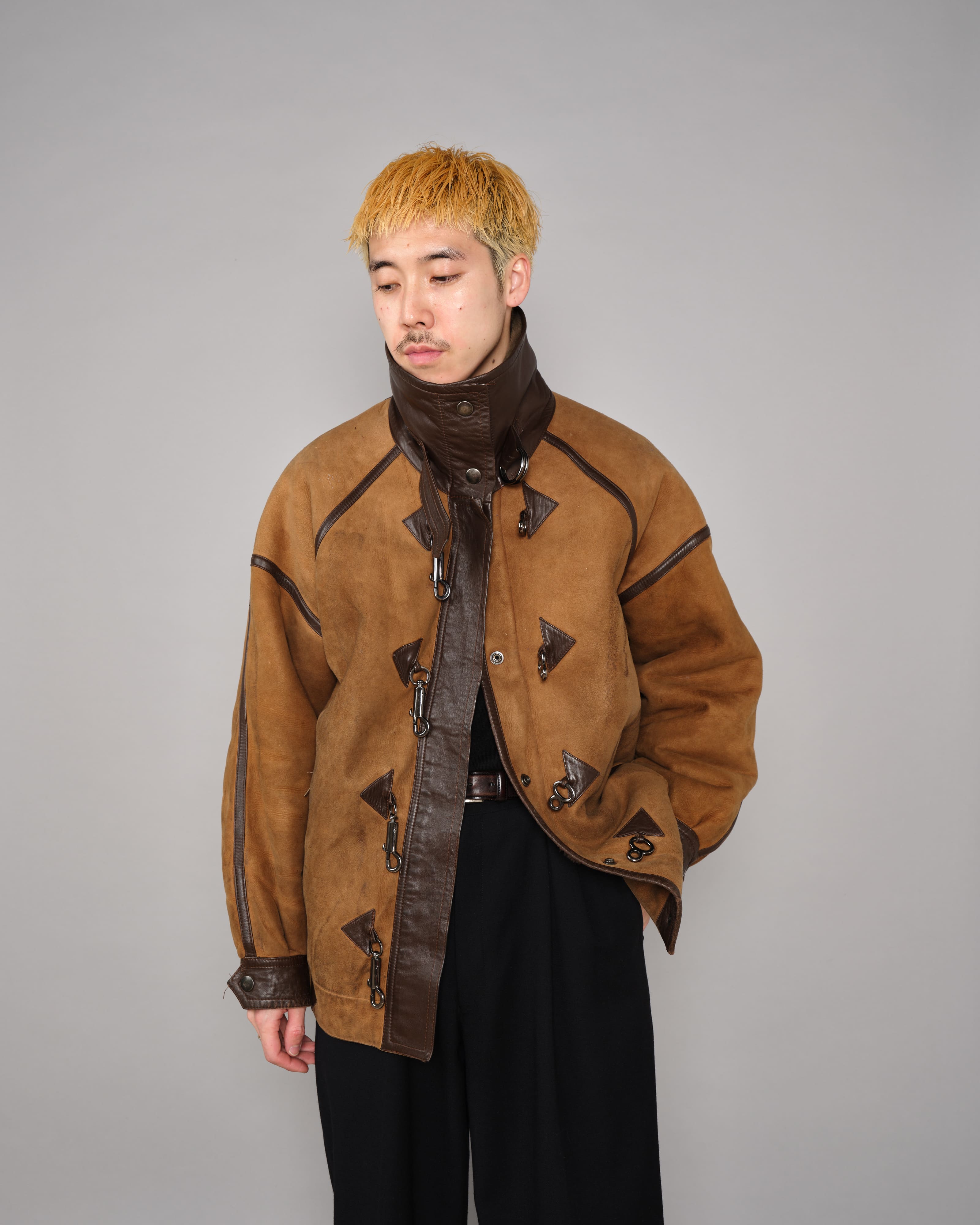 【~90's】Old Yves Saint Laurent Shearling Jacket "Fourrures"